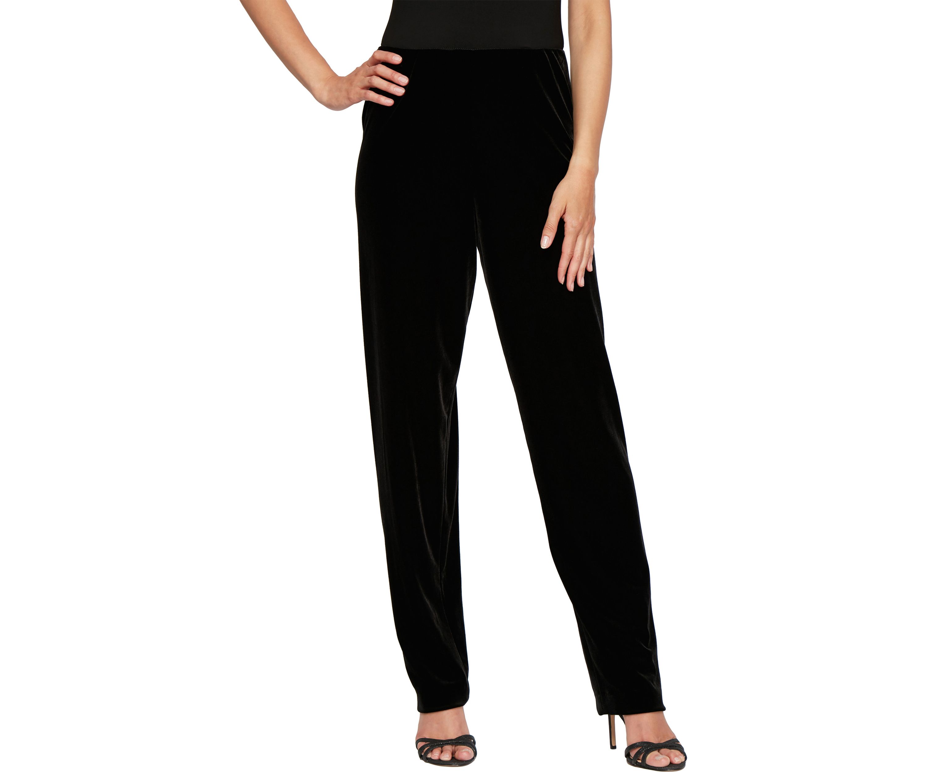 Womens Slim Leg Velvet Pants
