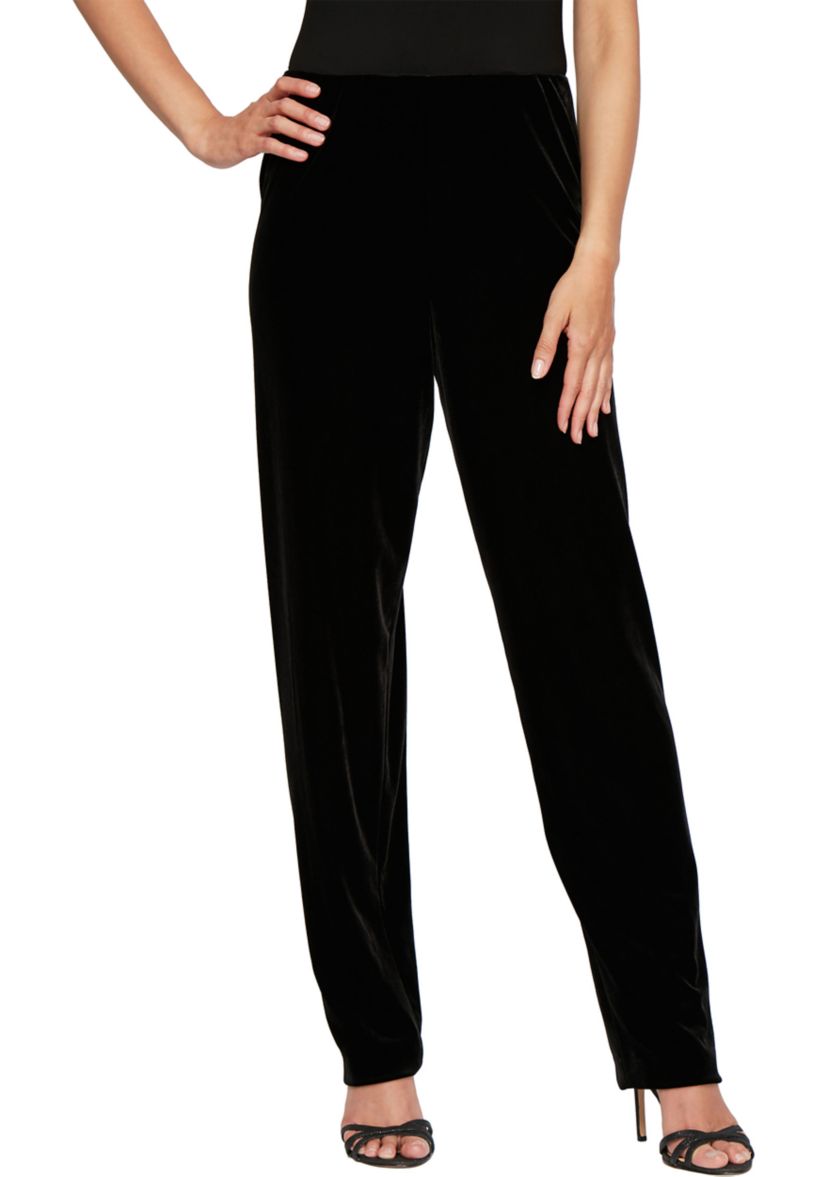 Womens Slim Leg Velvet Pants