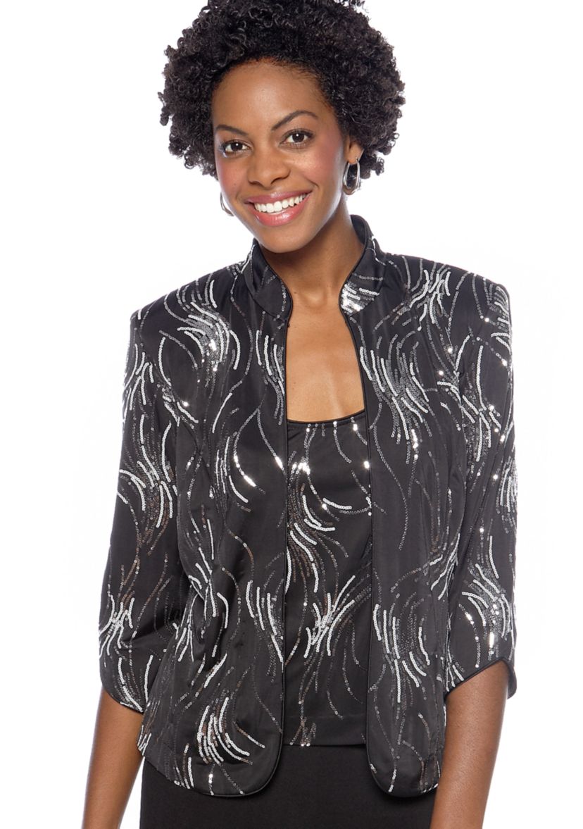 Womens Twinset with Mandarin Neck Jacket
