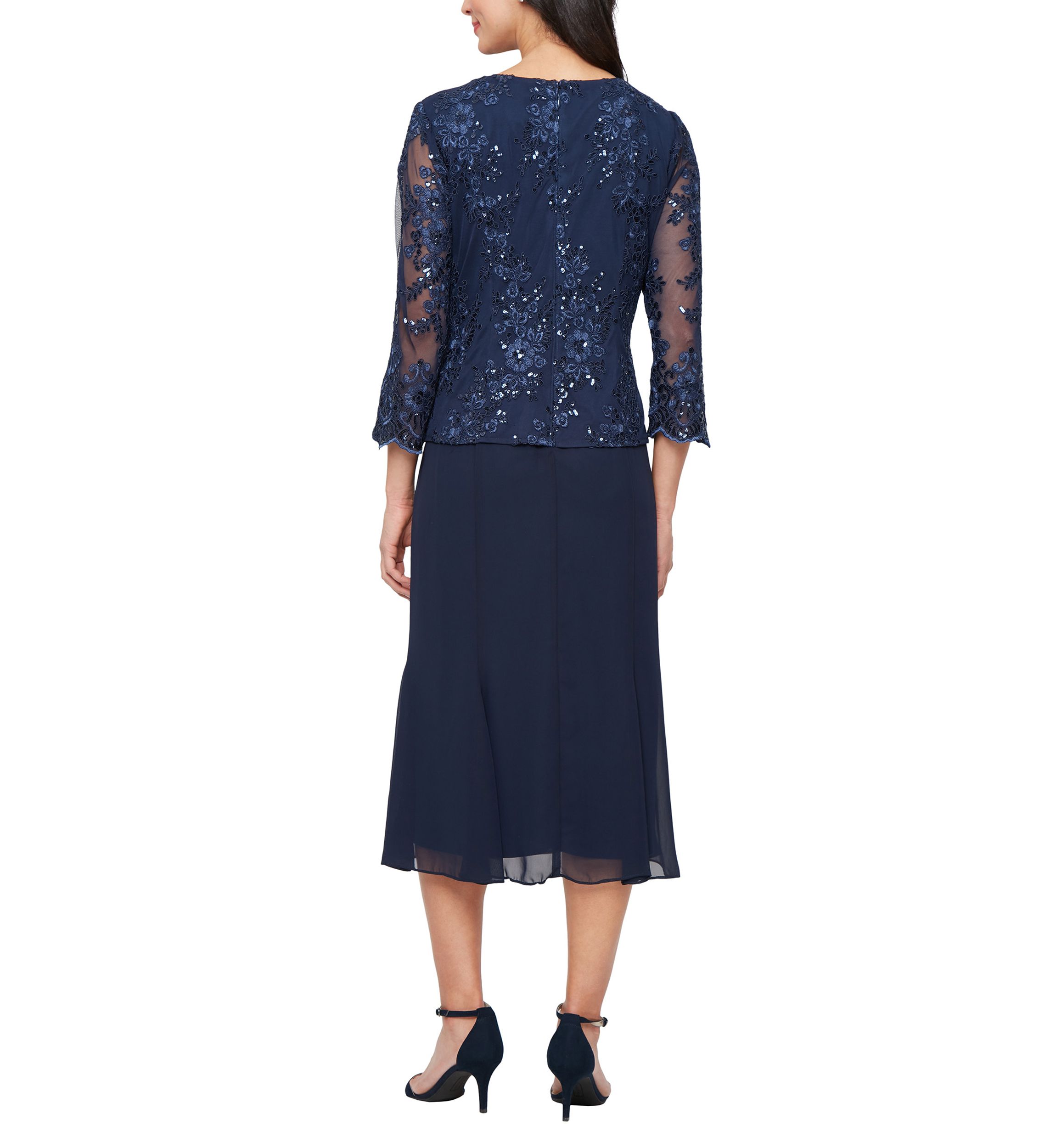 alex evenings jacket dress Embroidered - Ice Sage Youre going to love this one Alex Evenings Women's Scoop Neck