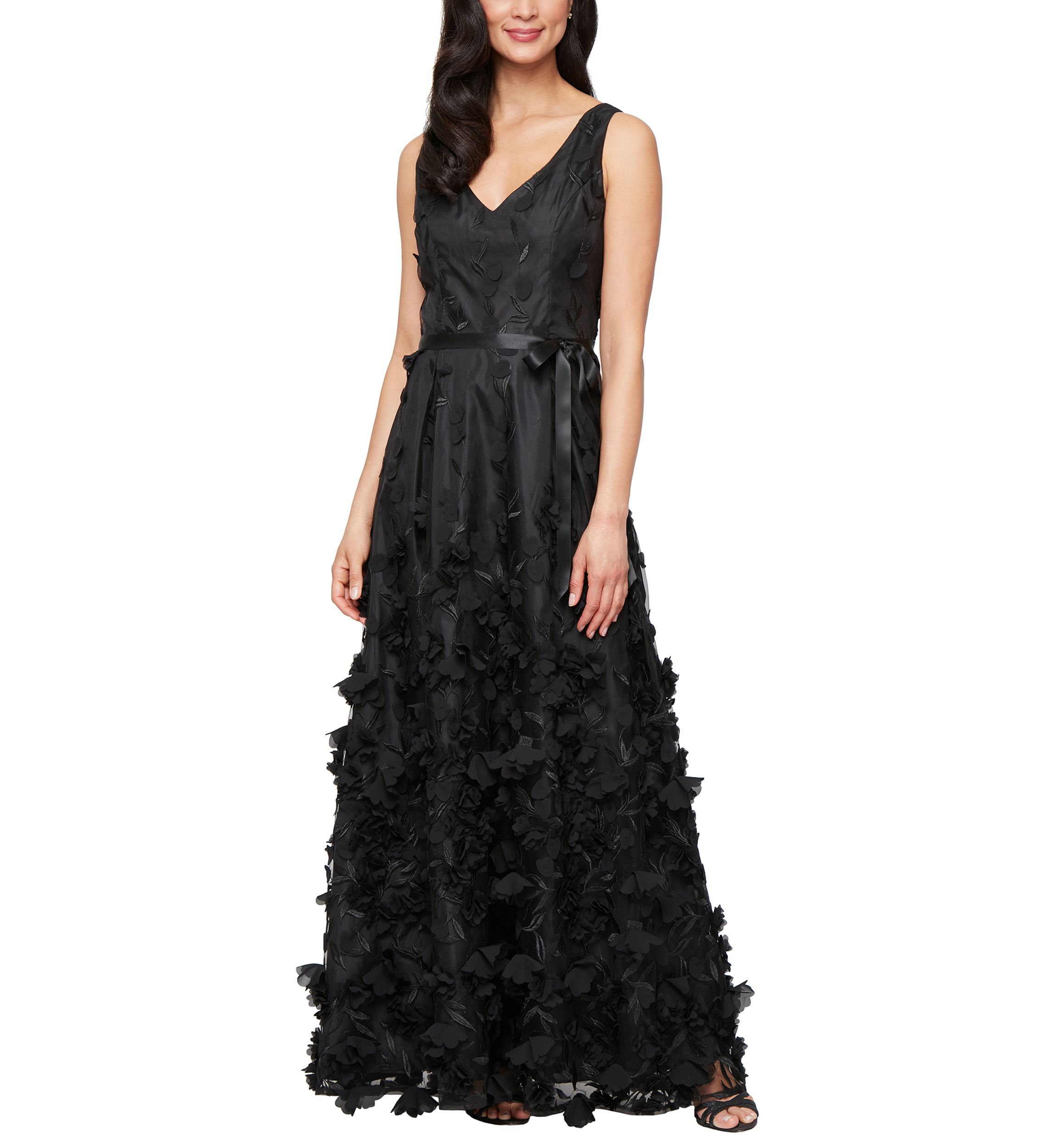 Womens Sleeveless Wide Neck Solid Long Gown