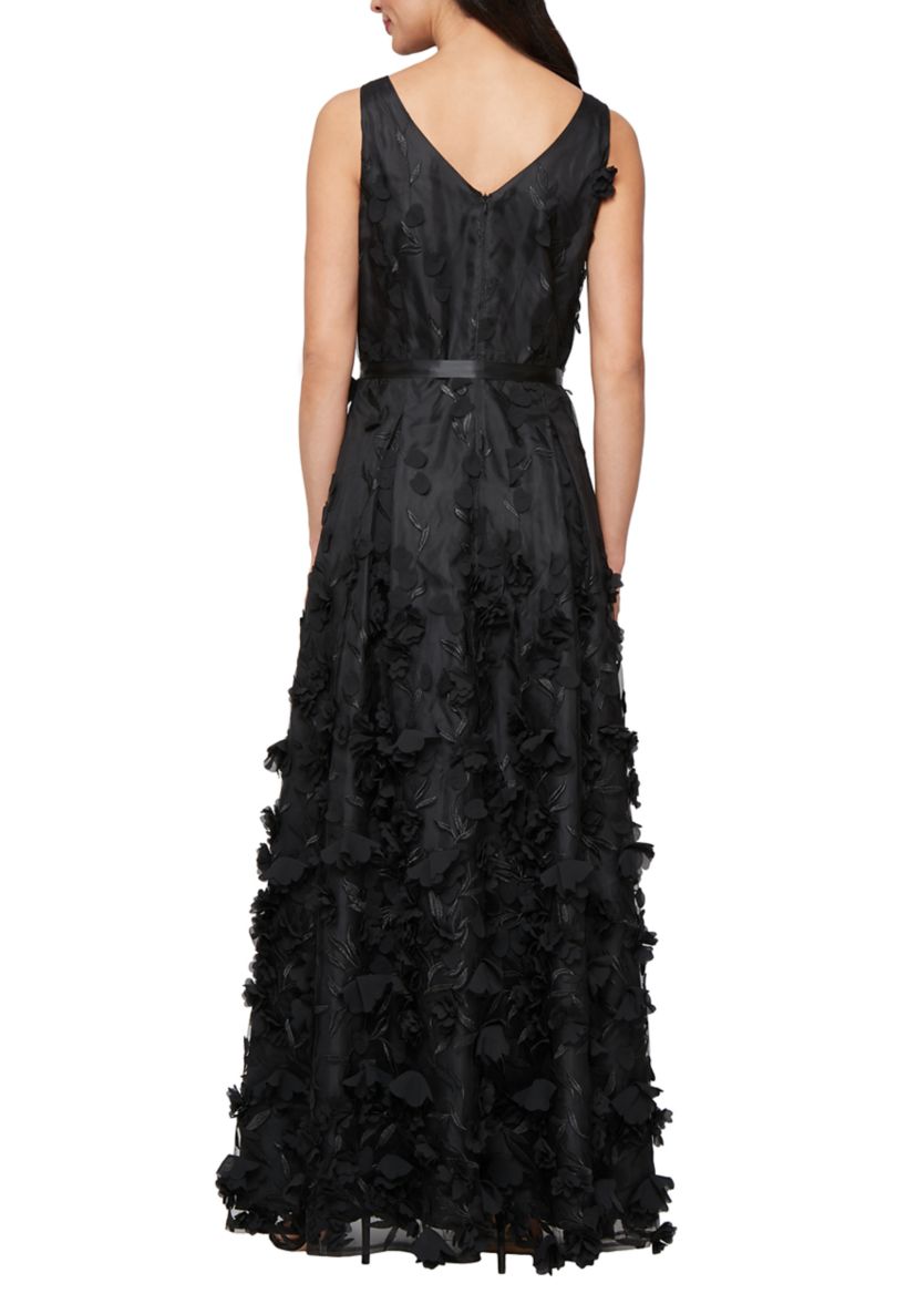 Womens Sleeveless Wide Neck Solid Long Gown