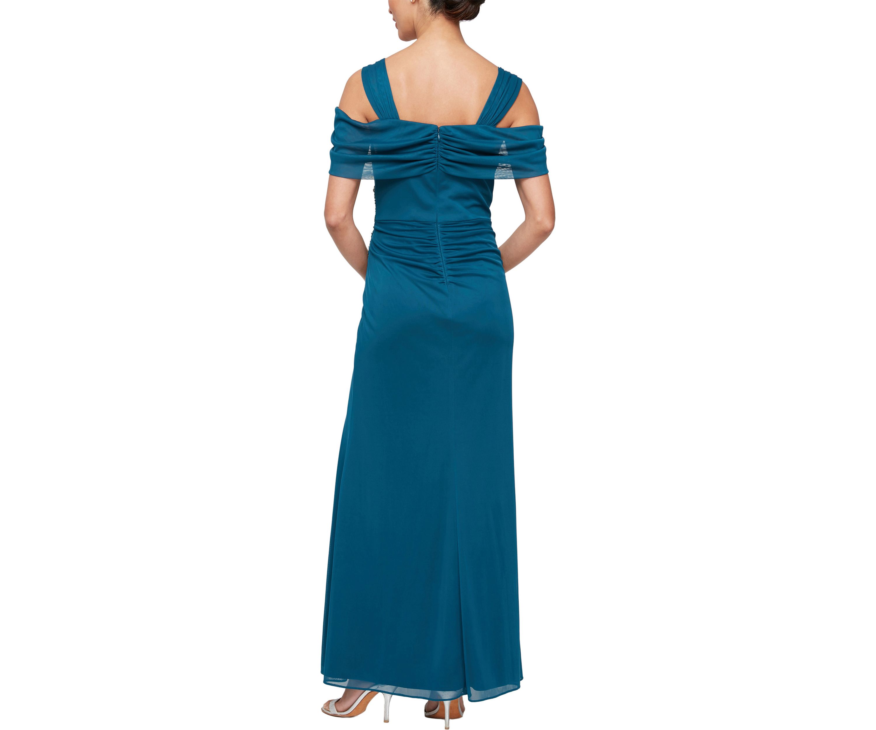Cold Shoulder Dress with Surplice Neckline