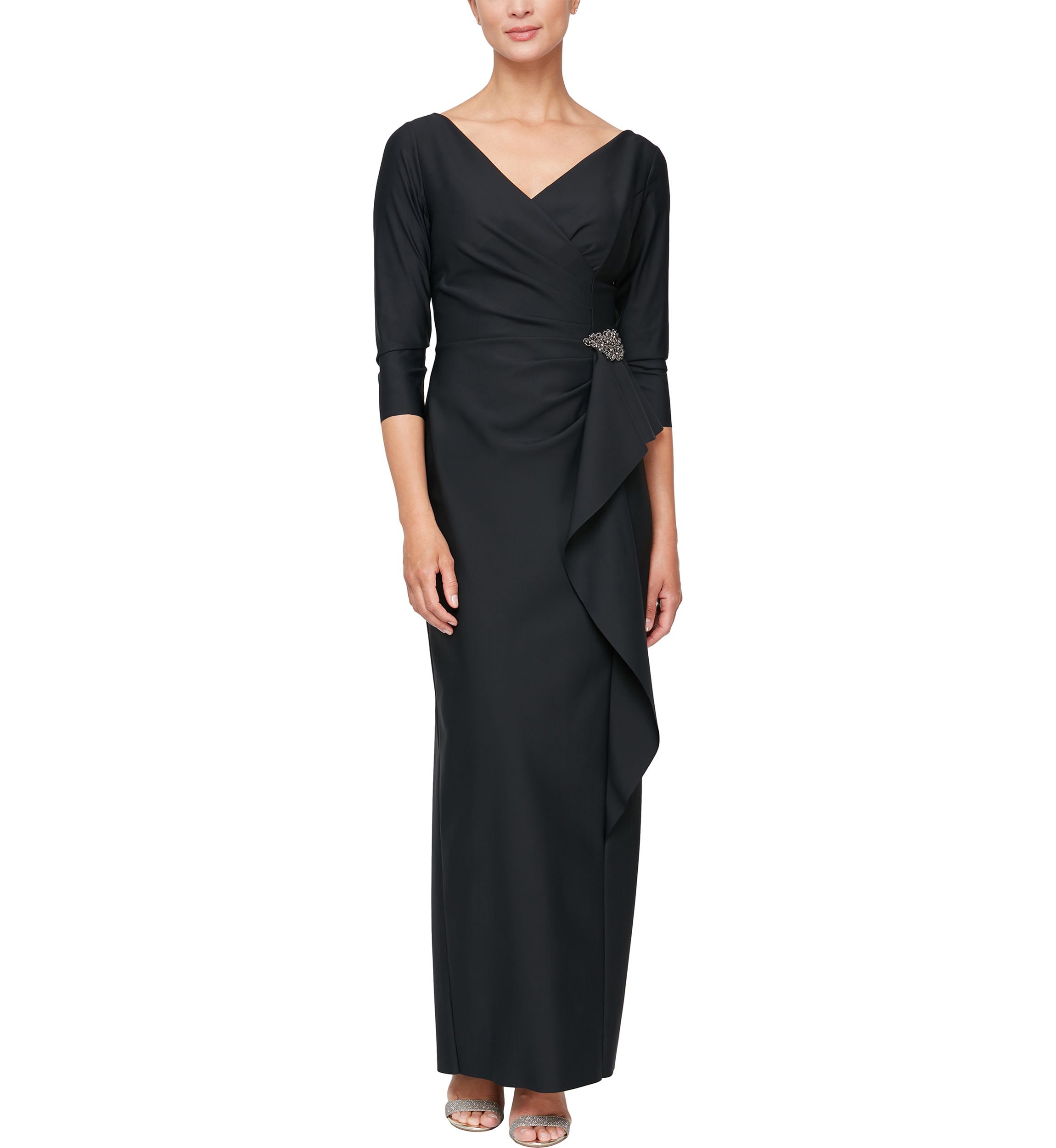 Womens 3/4 Sleeve Sheath Dress 