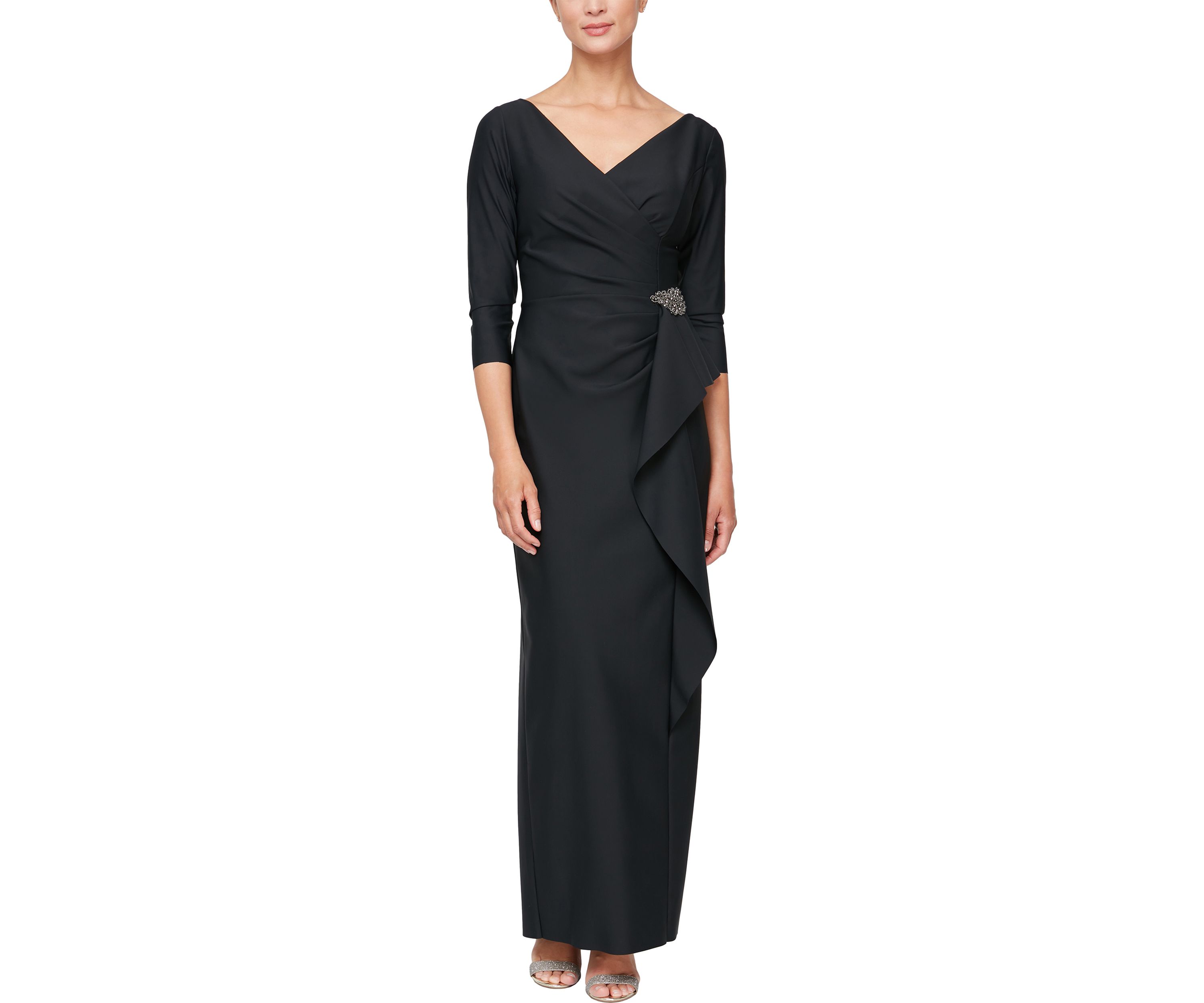Womens 3/4 Sleeve Sheath Dress 