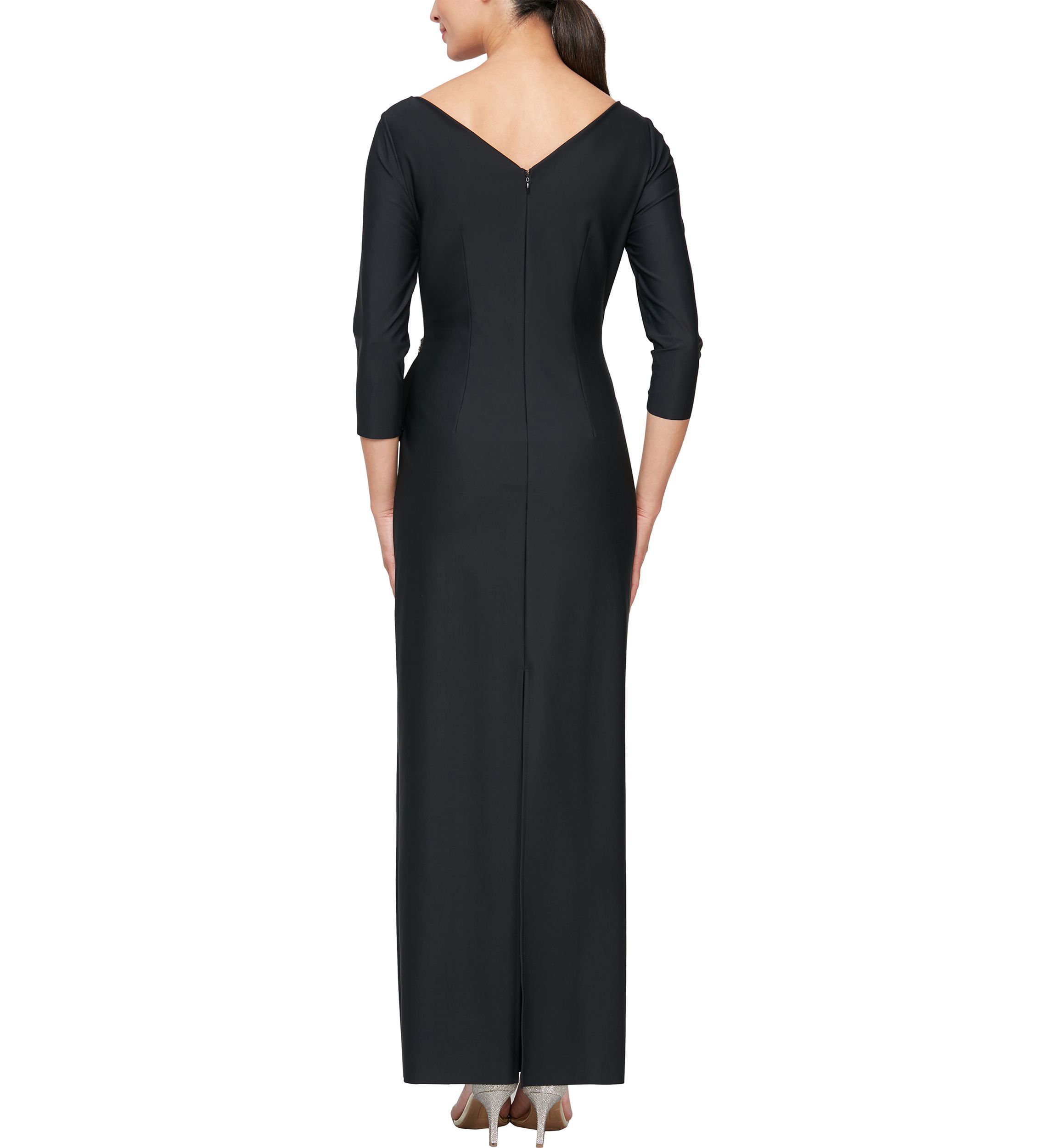 Womens 3/4 Sleeve Sheath Dress 