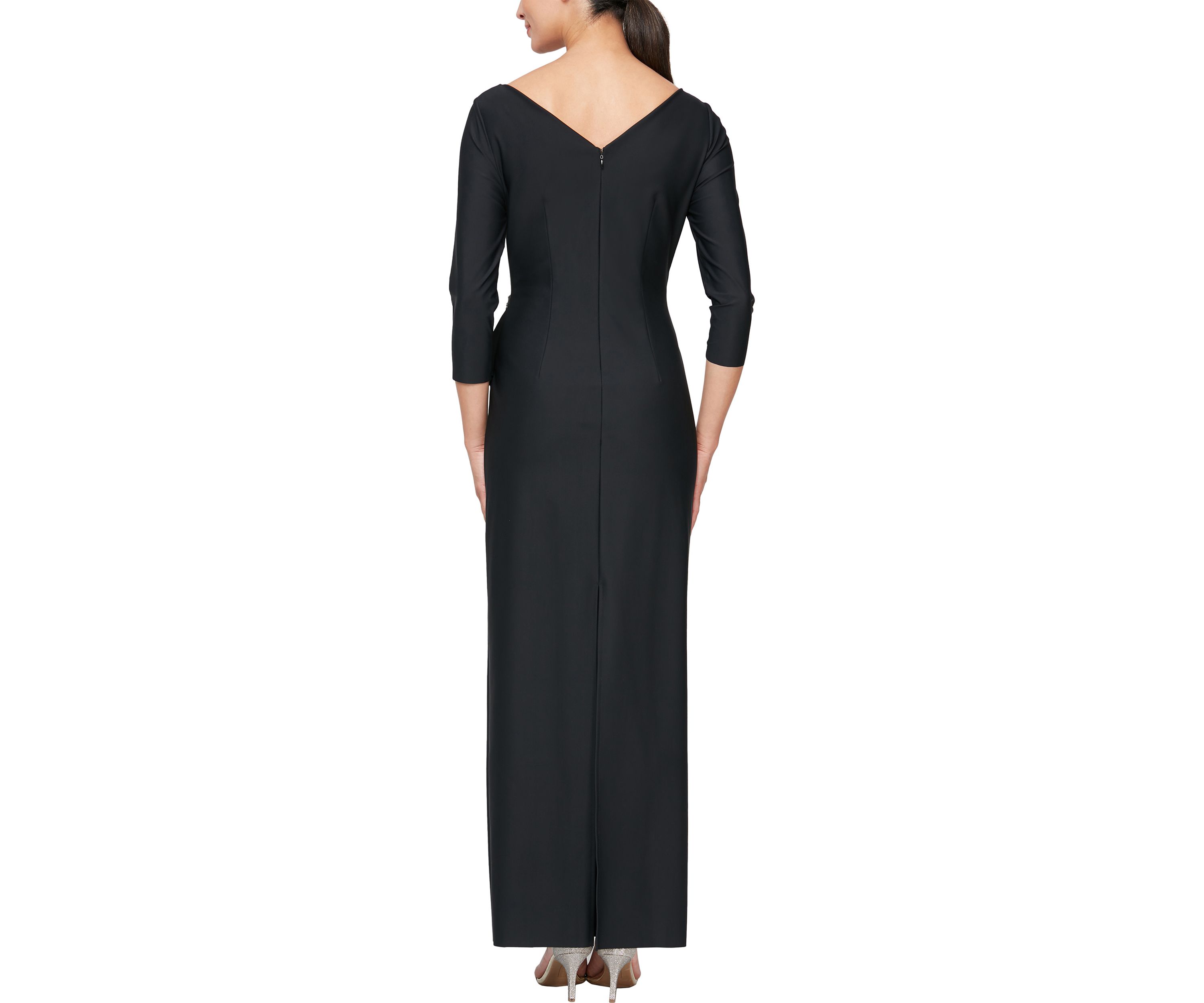 Womens 3/4 Sleeve Sheath Dress 