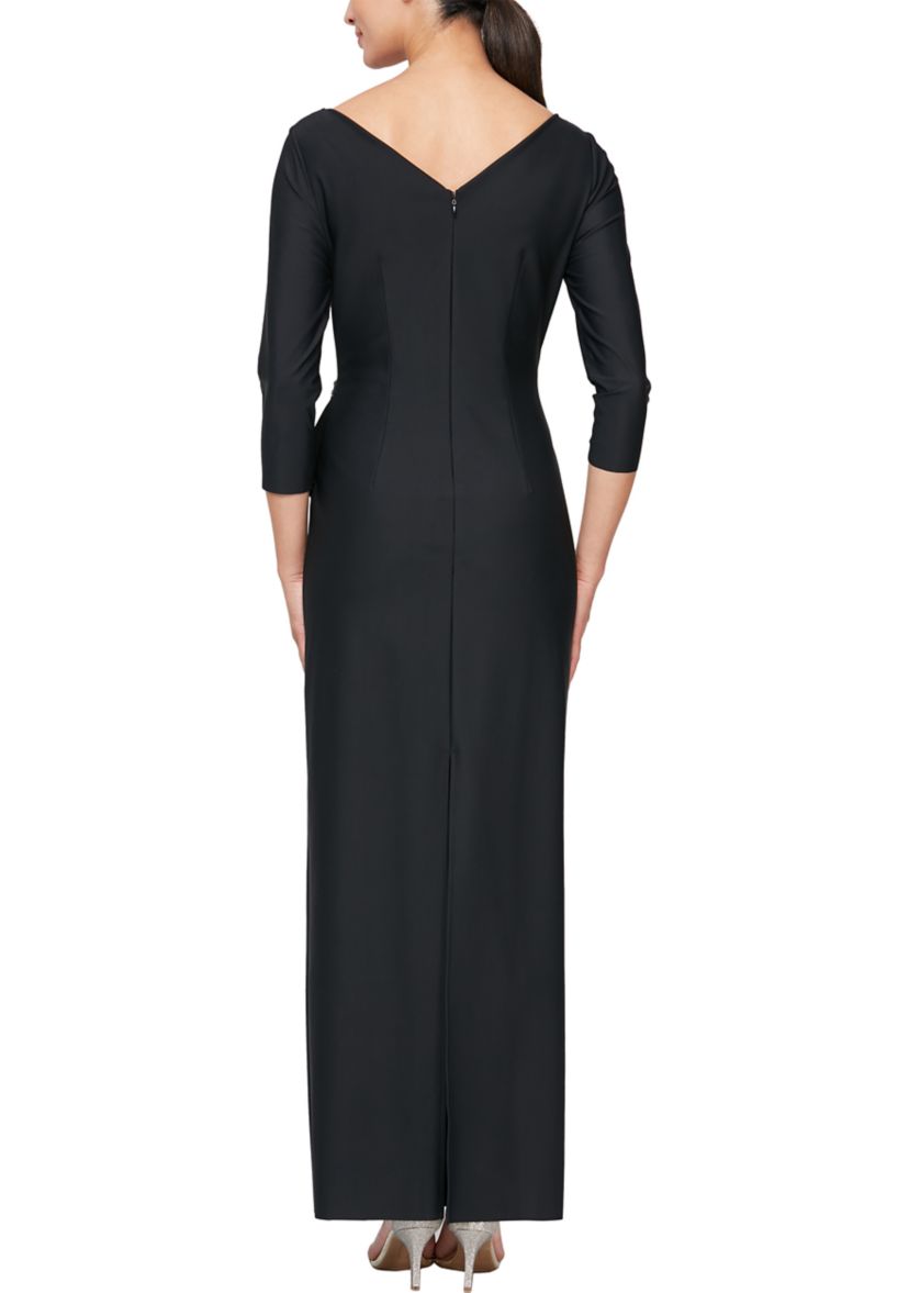 Womens 3/4 Sleeve Sheath Dress 