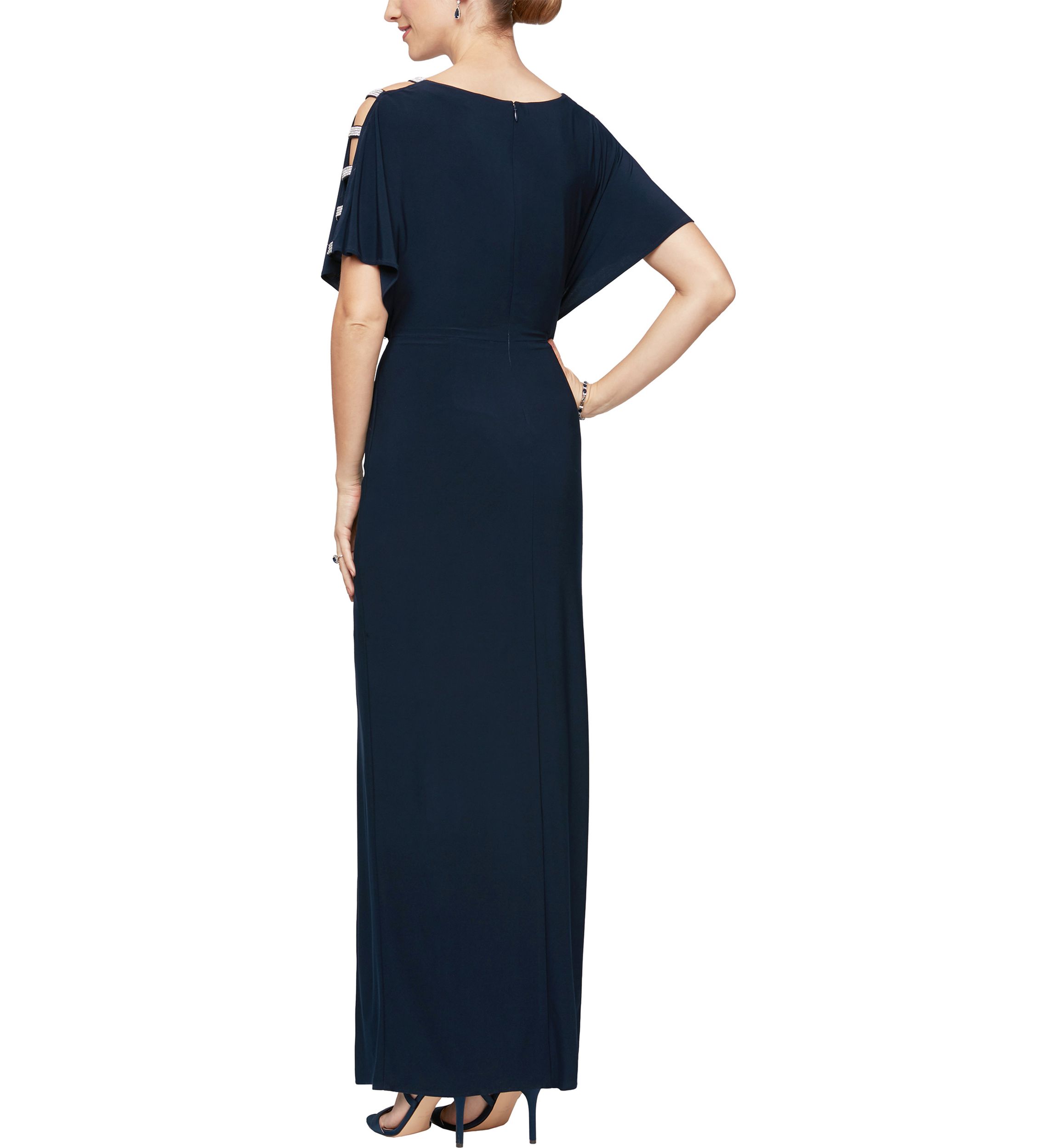 Womens Long Knot Front Dress 