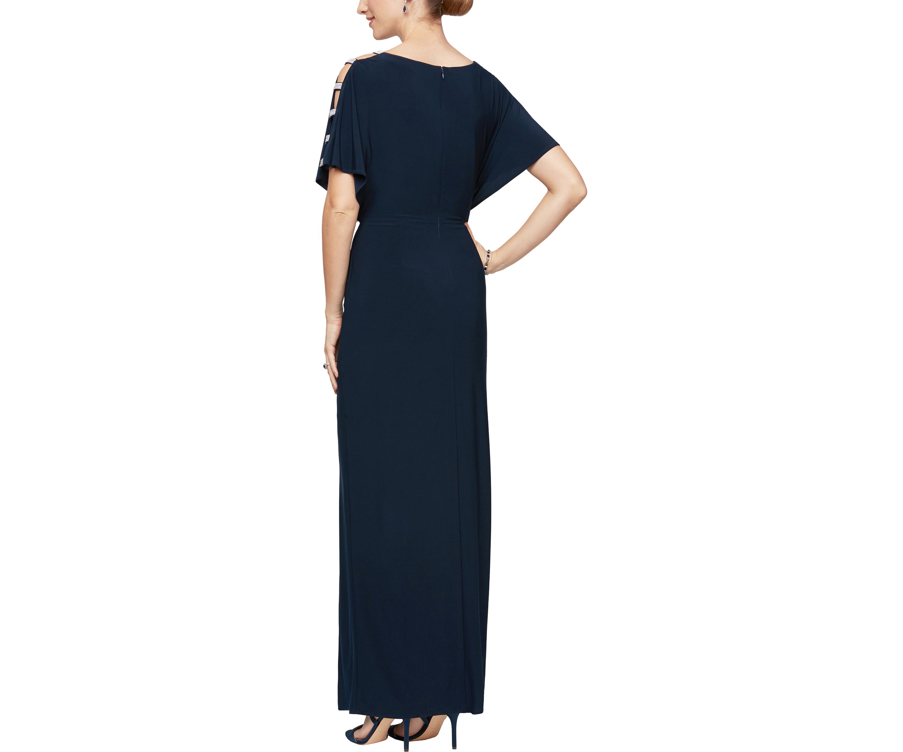 Womens Long Knot Front Dress 