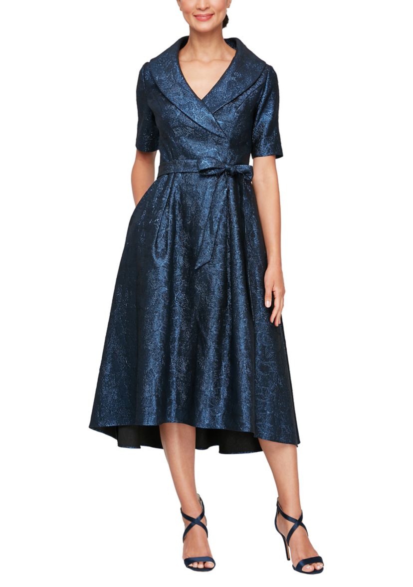 Womens Short Portrait Collar Dress