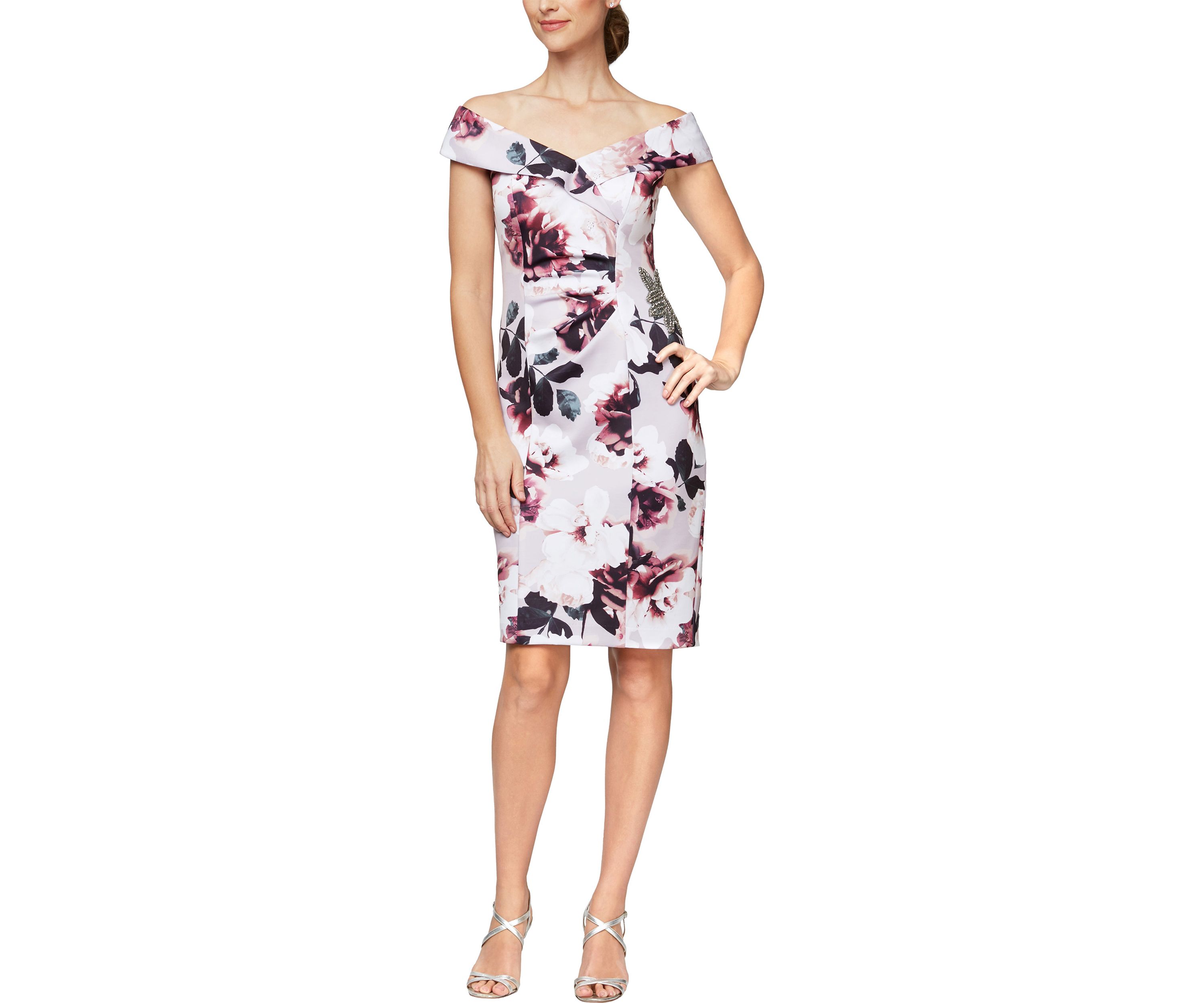 Short Printed Sheath Dress