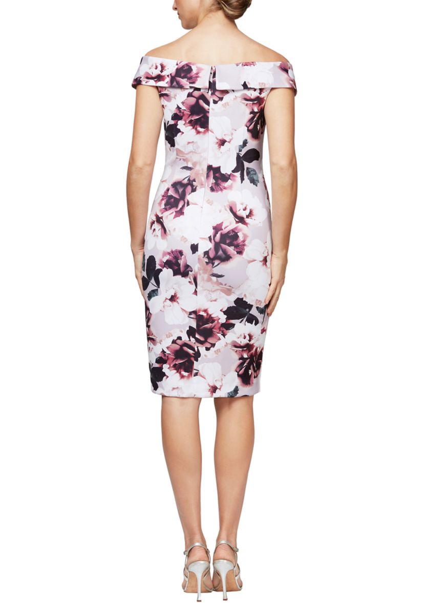 Short Printed Sheath Dress