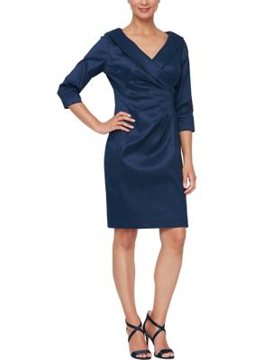 Alex Evenings Women s Short Dress With Crossover V Neck Hamilton