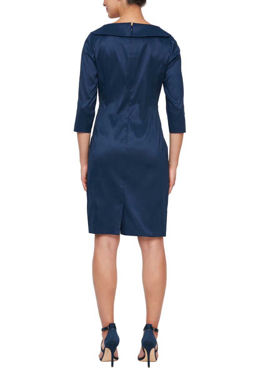 Womens Short Dress With Crossover V-Neck
