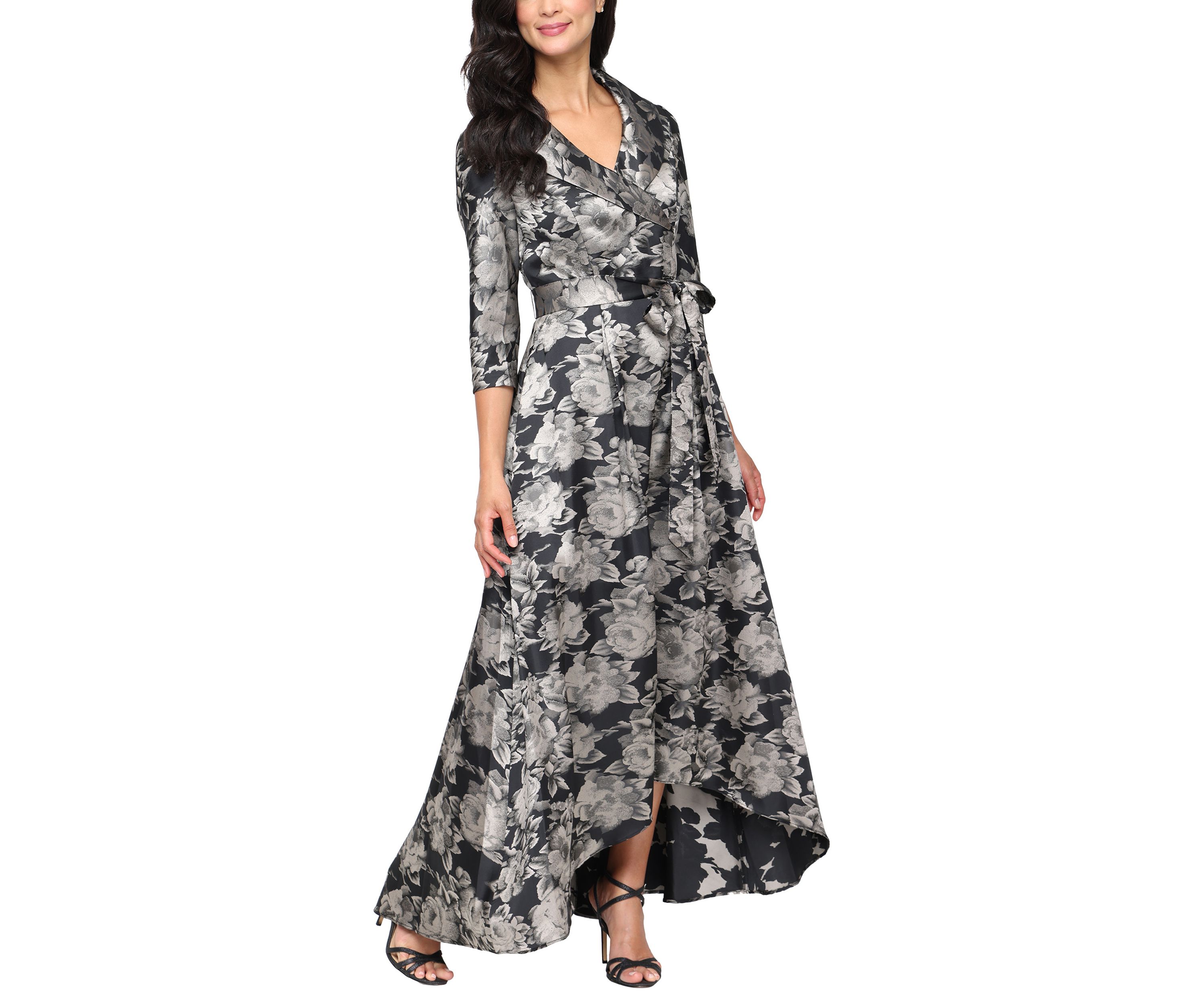 Womens Long Printed Jacquard Shirt Dress
