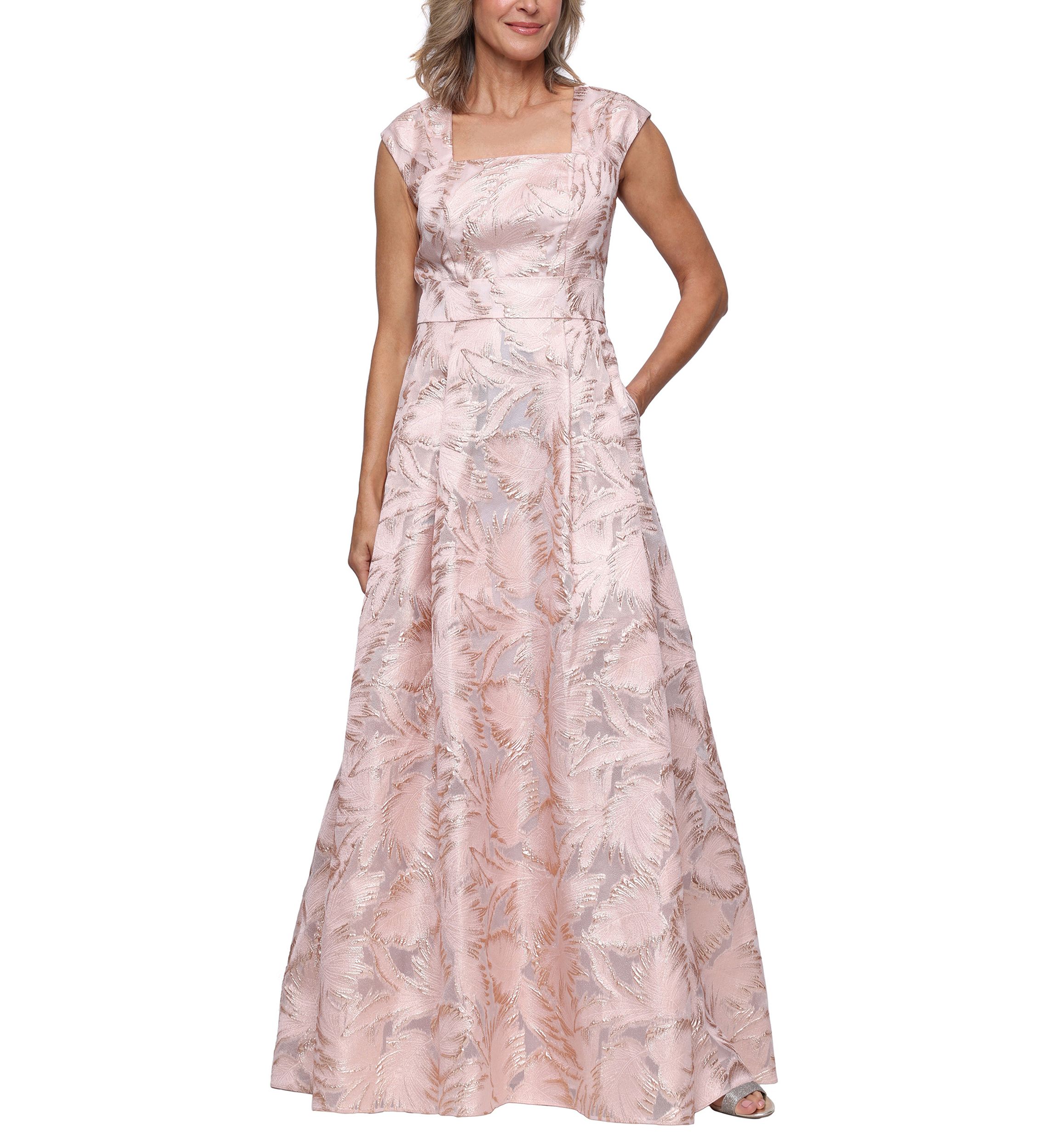 pink chiffon evening dress Carah Satin And Chiffon Maxi Dress / Pale Pink | MESHKI main image 1