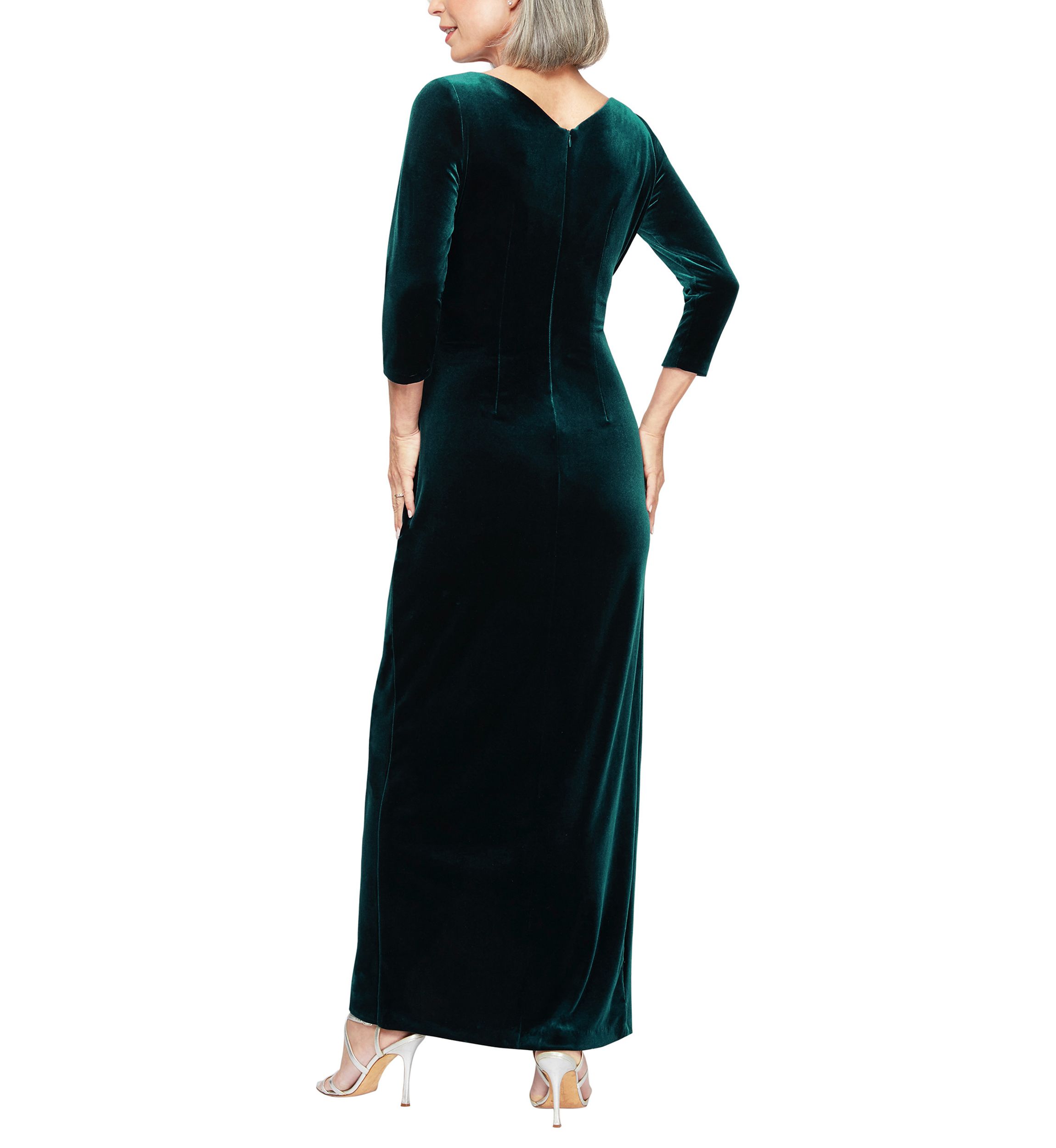 belk green velvet dress Alex Evenings Dresses & Gowns emerald green velvet dress