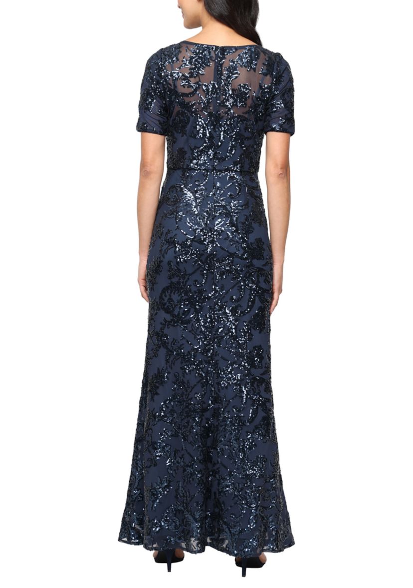 Alex Evenings Women's Power Mesh Sequin Dress | Belk