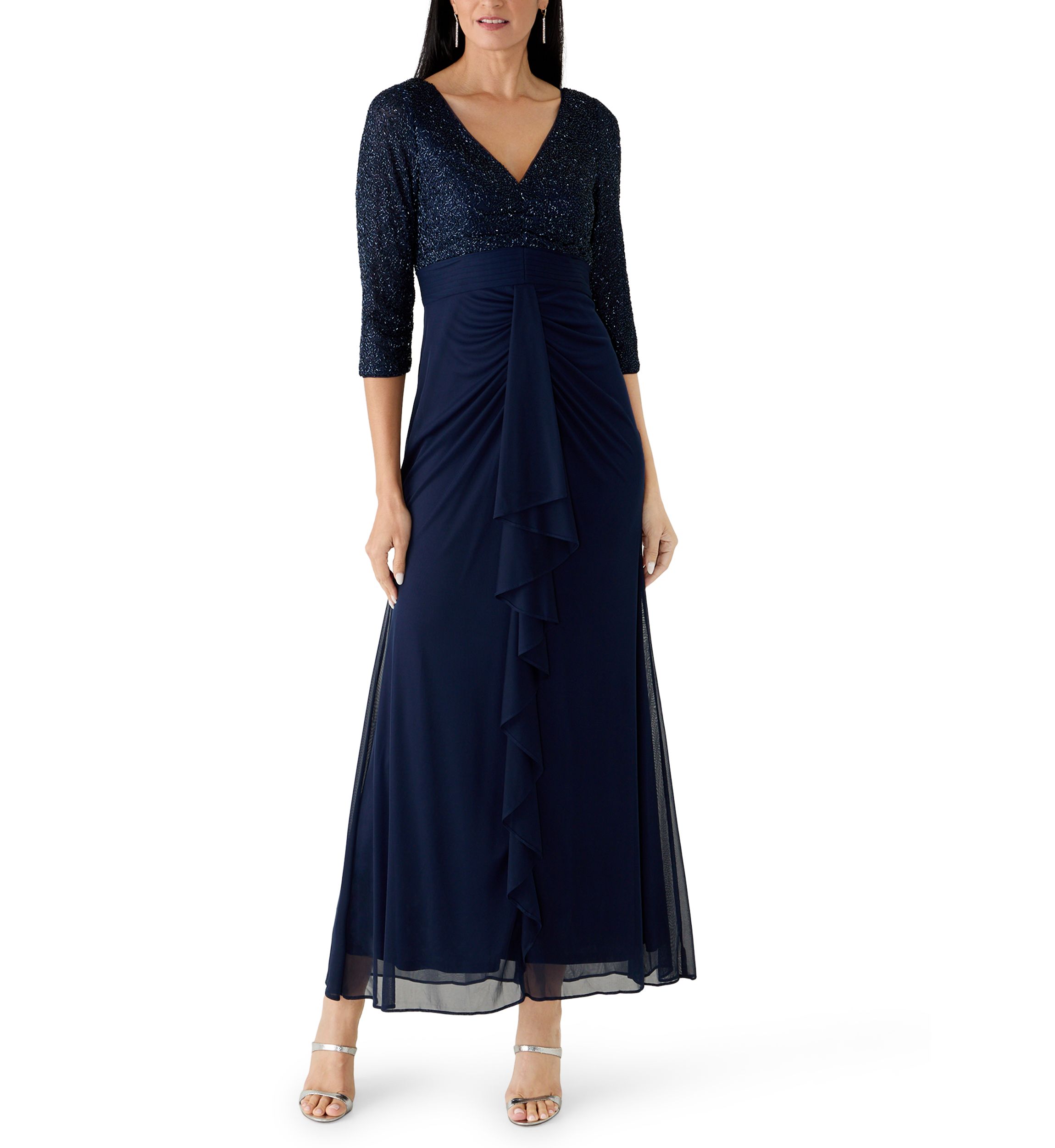 belk navy blue dress Women's Maxi Dresses Asymmetrical One-Shoulder Mermaid Gown Toddler stretchy fabric and machine Color:Plum and Gold
