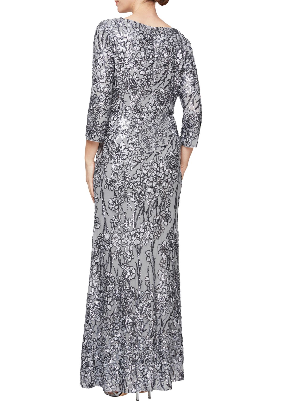 Womens Long Dress with Sequin Detail