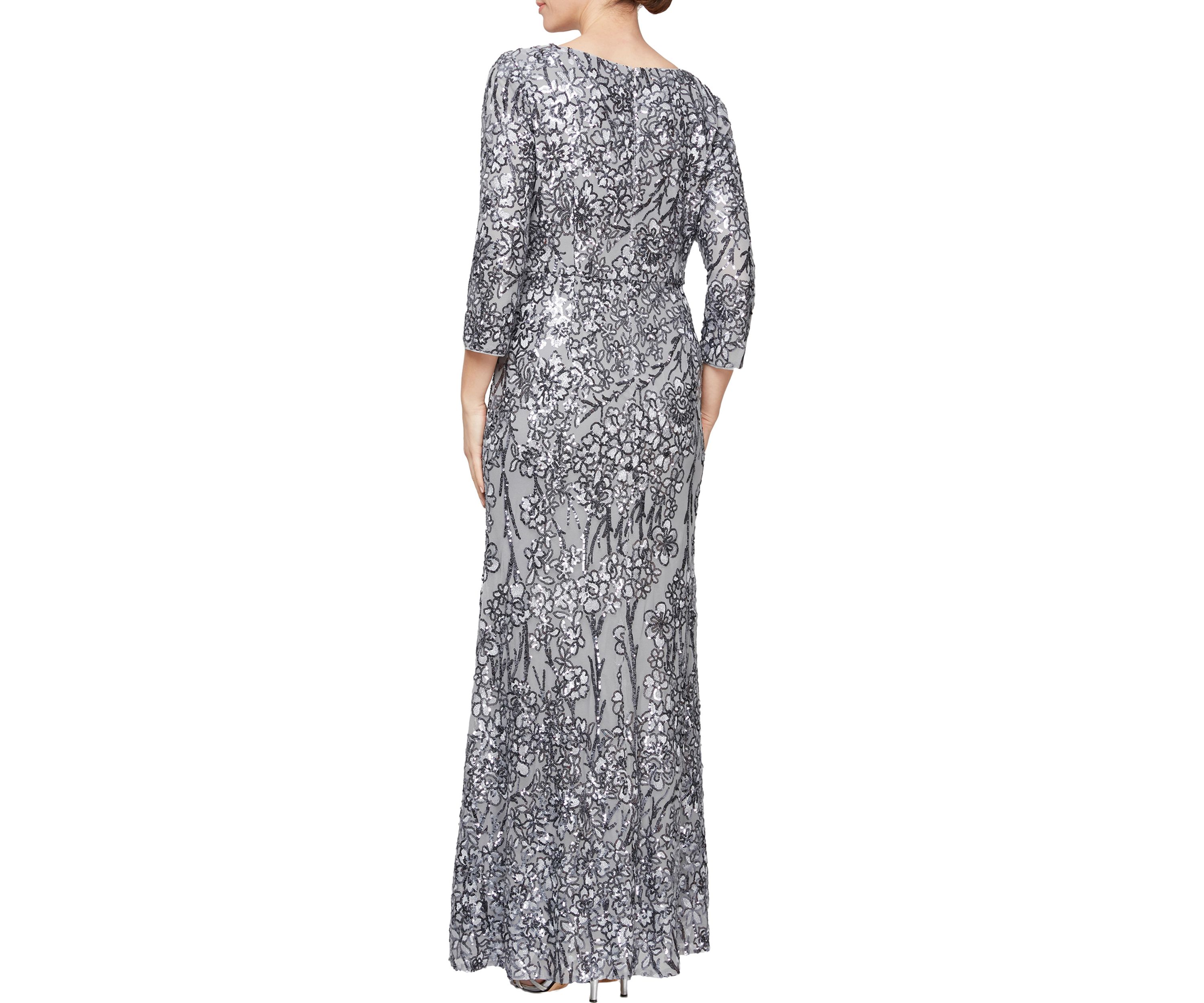 Womens Long Dress with Sequin Detail