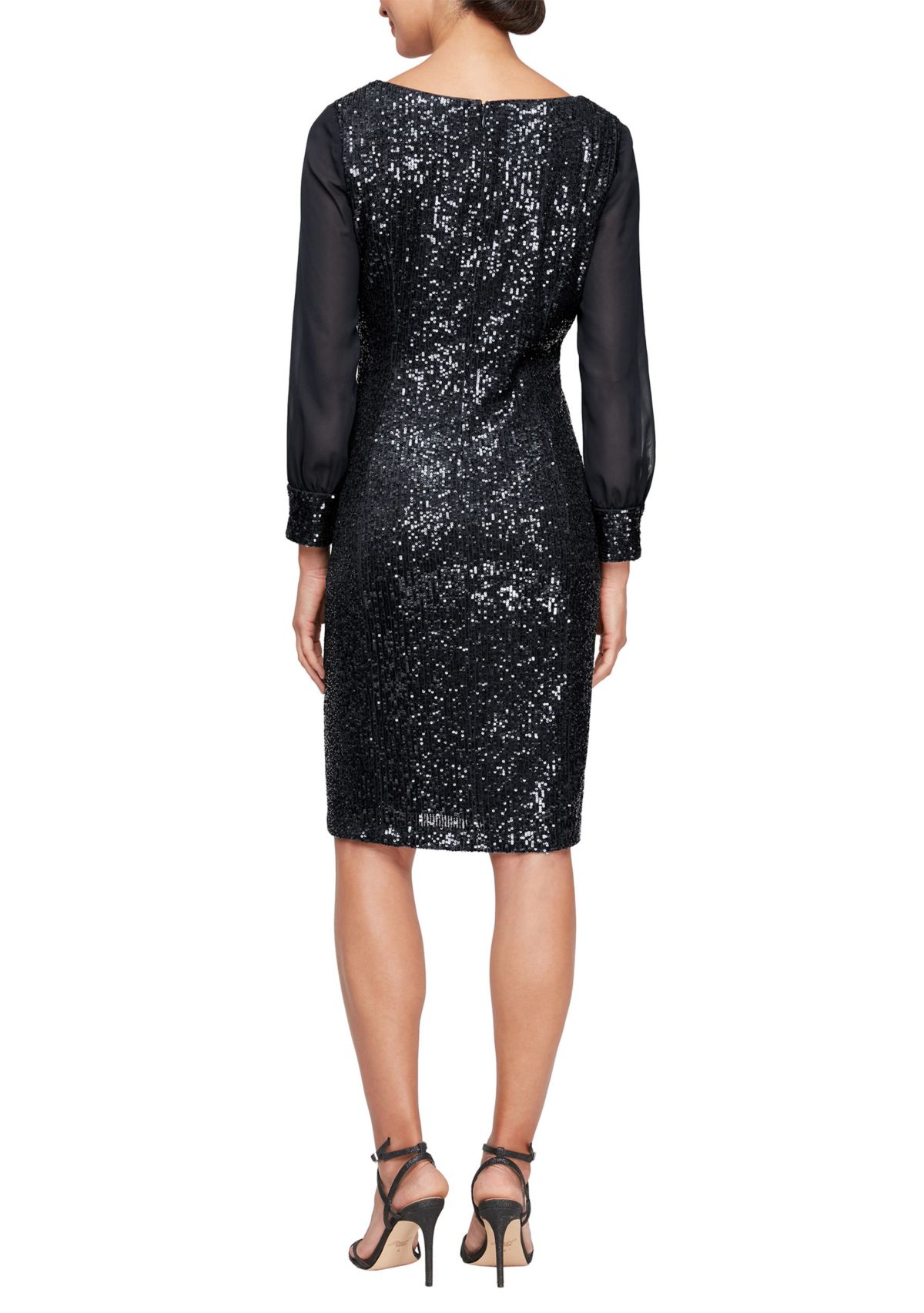 Womens Short Square Neck Sheath Dress