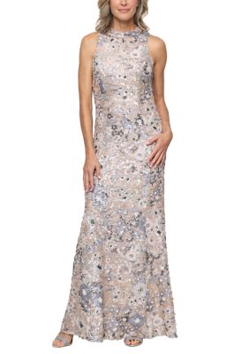 Alex Evenings Women's Sleeveless Stretch Sequin Gown, 14