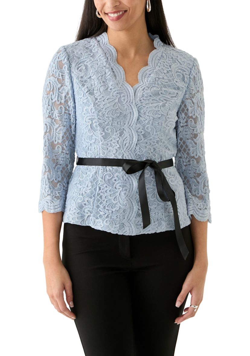 Womens Lace Bow Top