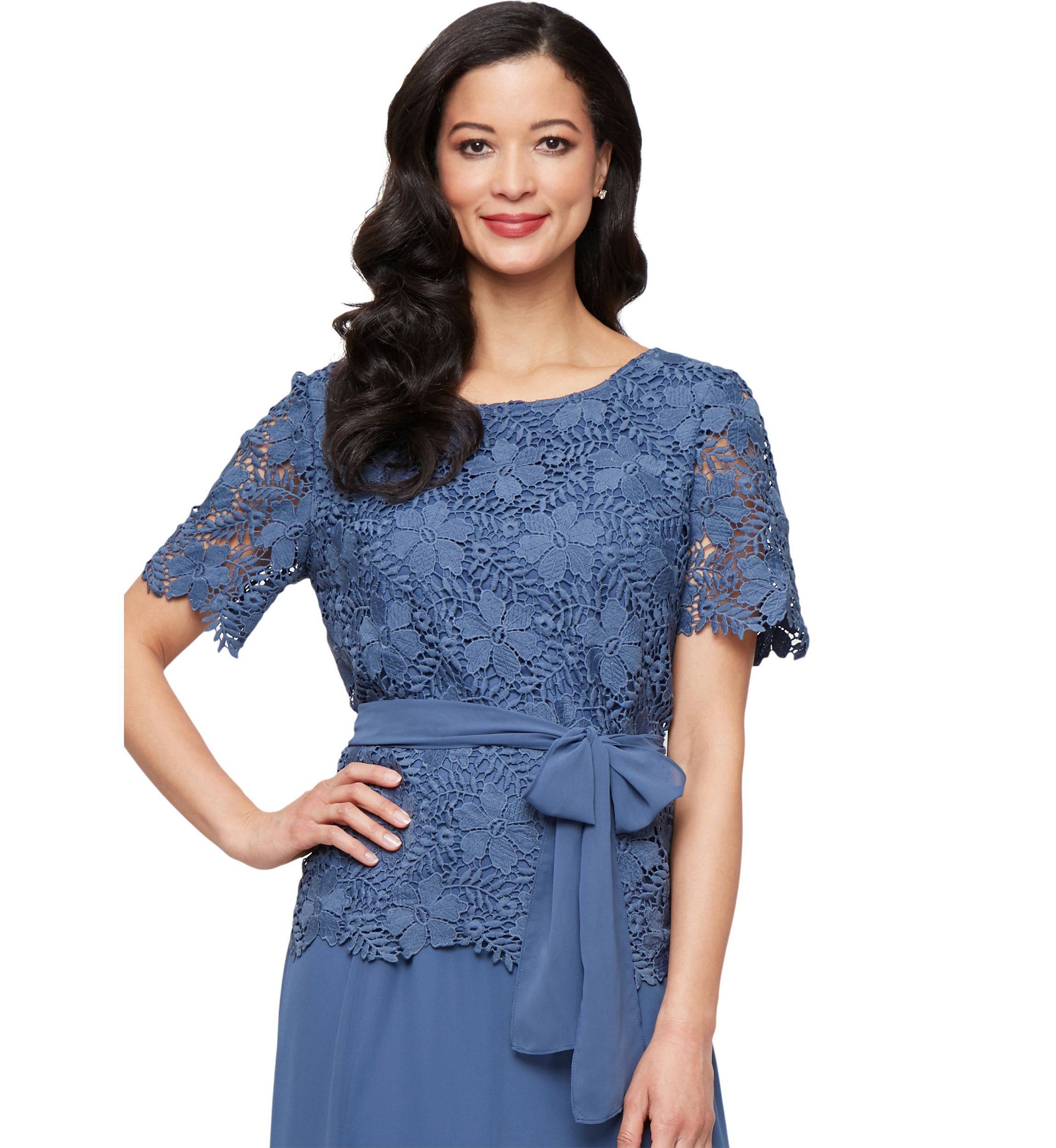 green emerald velvet dress Alex Evenings Regular