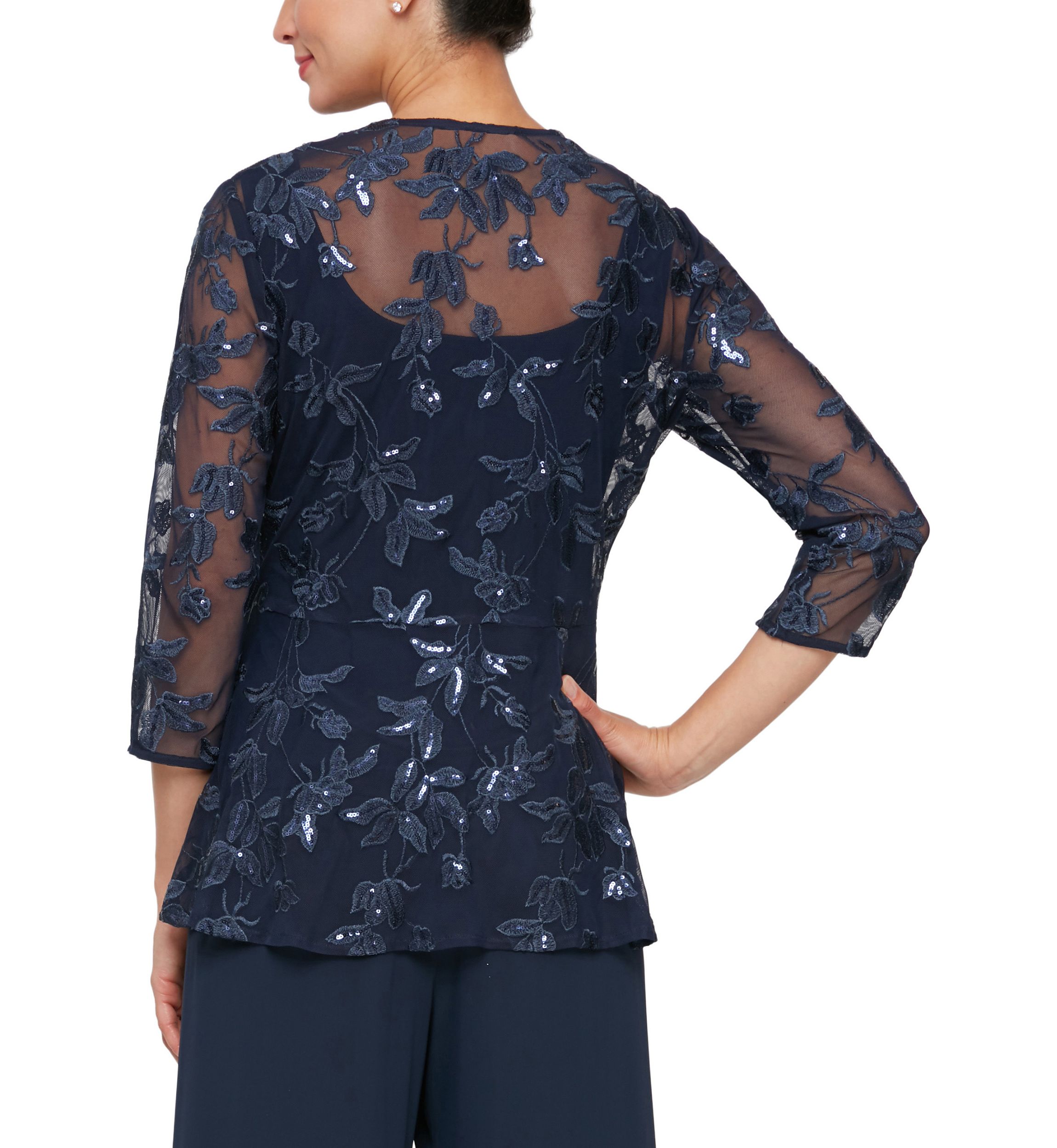 Womens Embroidered Twinset with Jacket