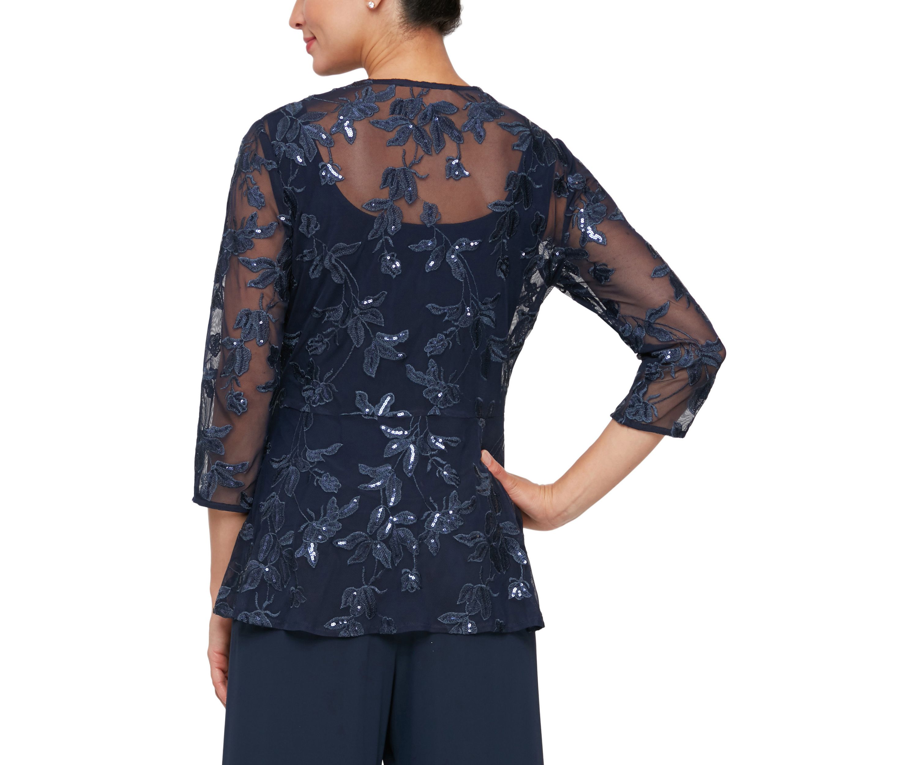 Womens Embroidered Twinset with Jacket