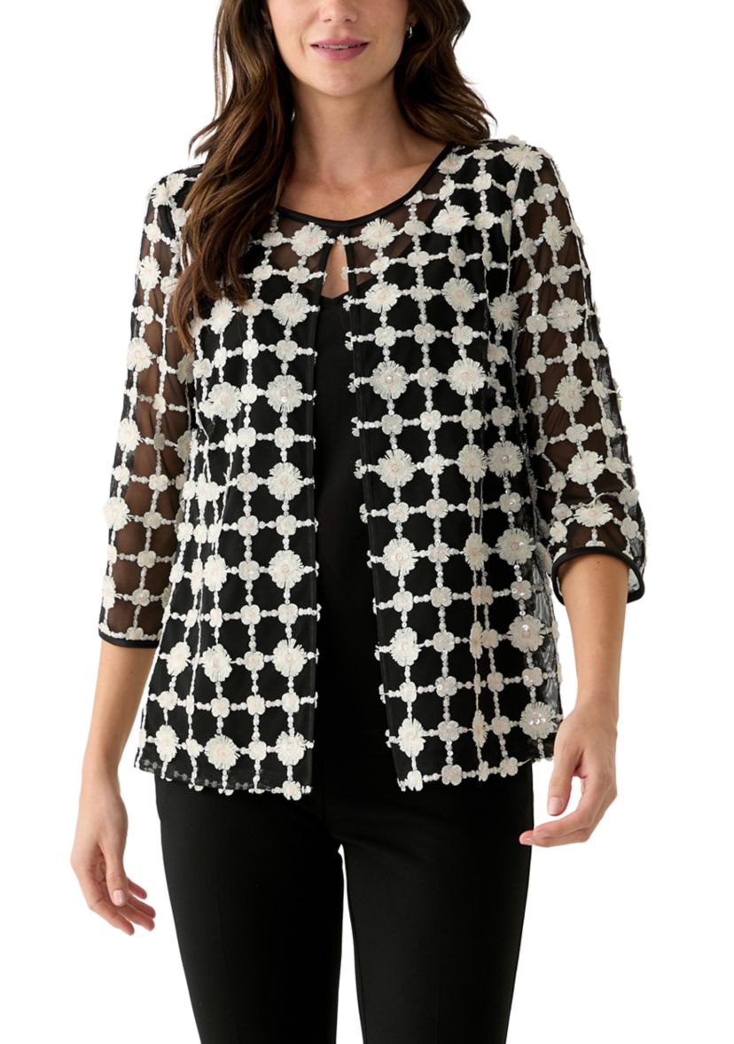 Womens 3/4 Sleeve Twinset