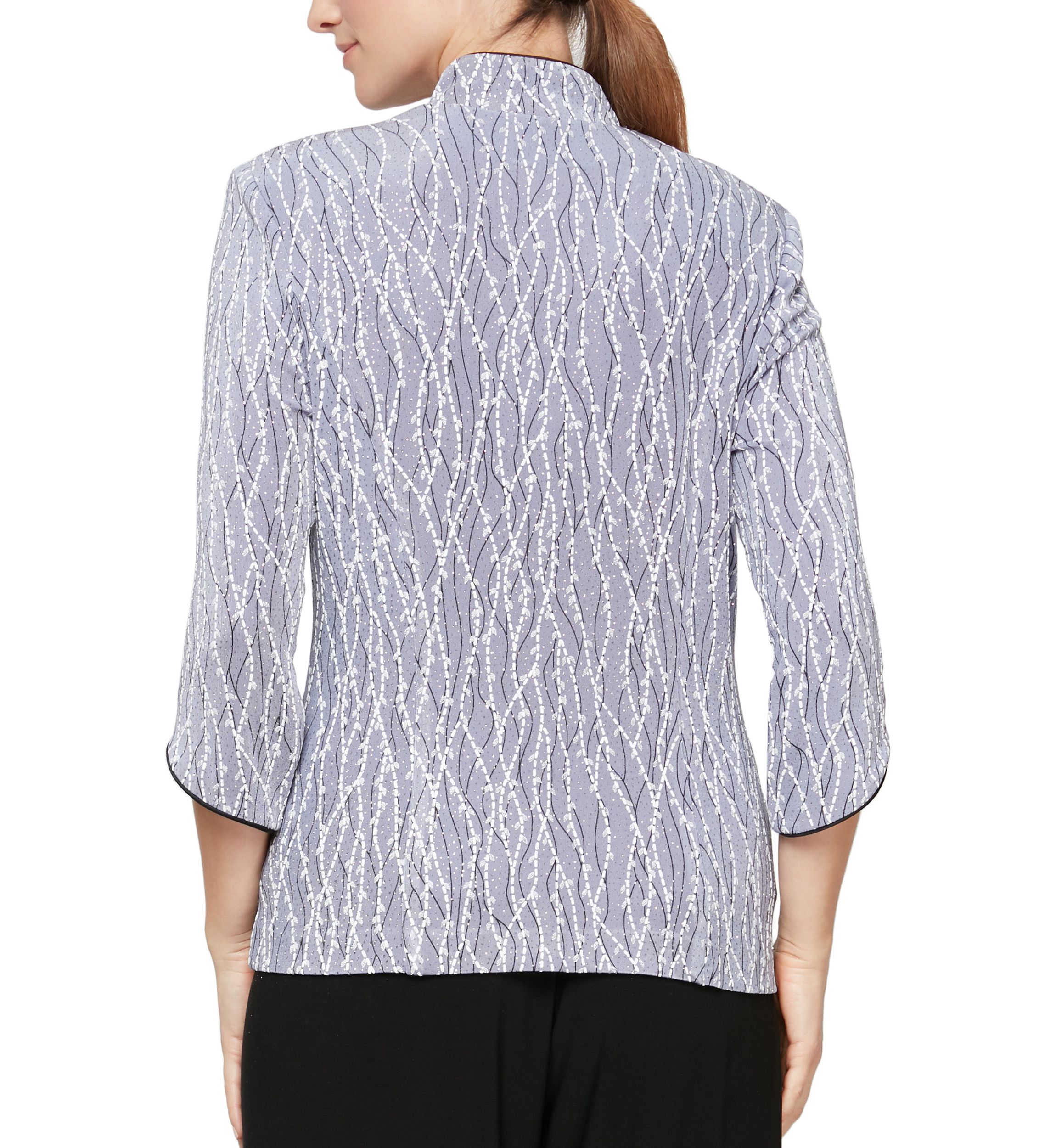 Printed Mandarin Neck Twinset