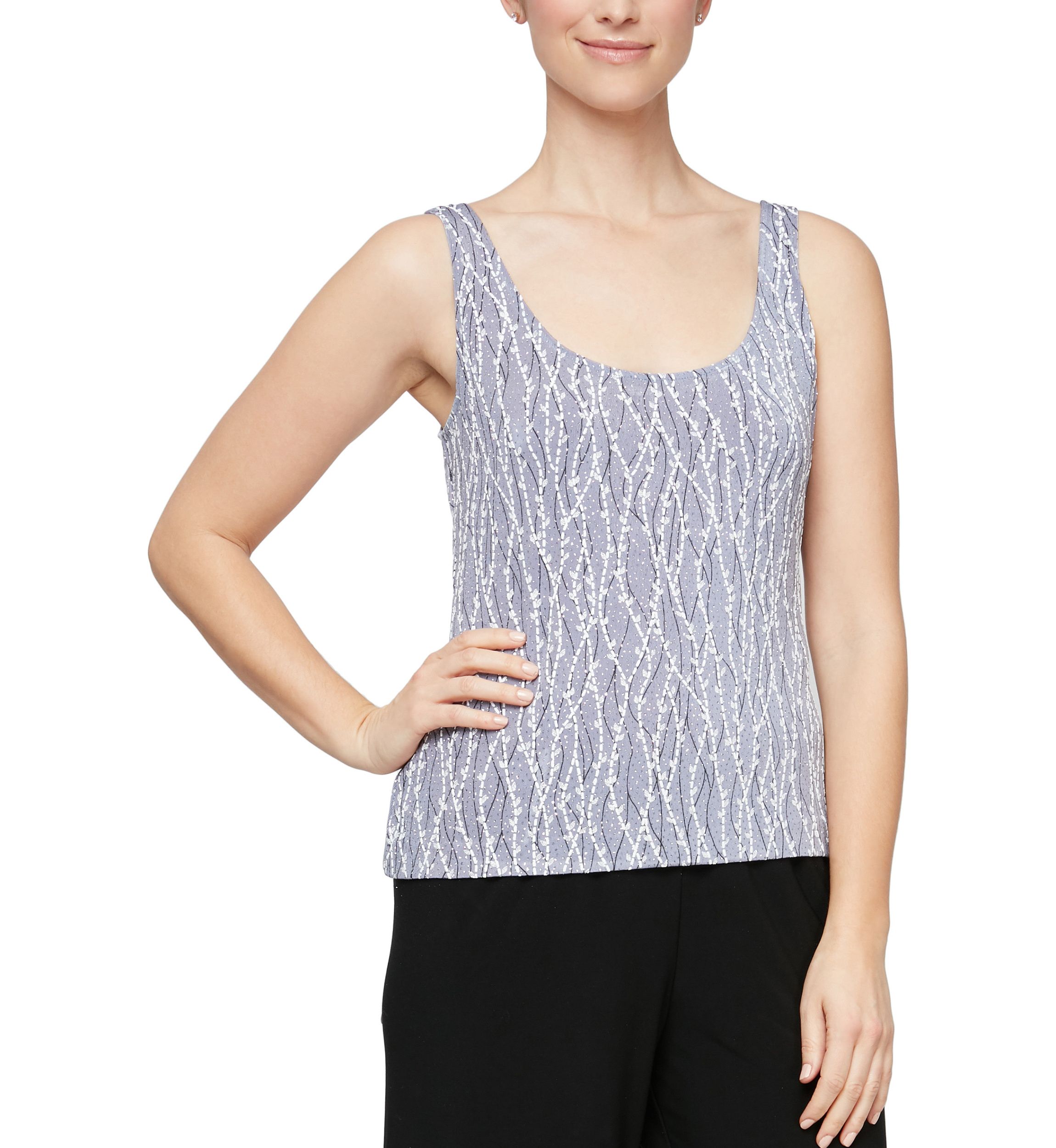 Printed Mandarin Neck Twinset