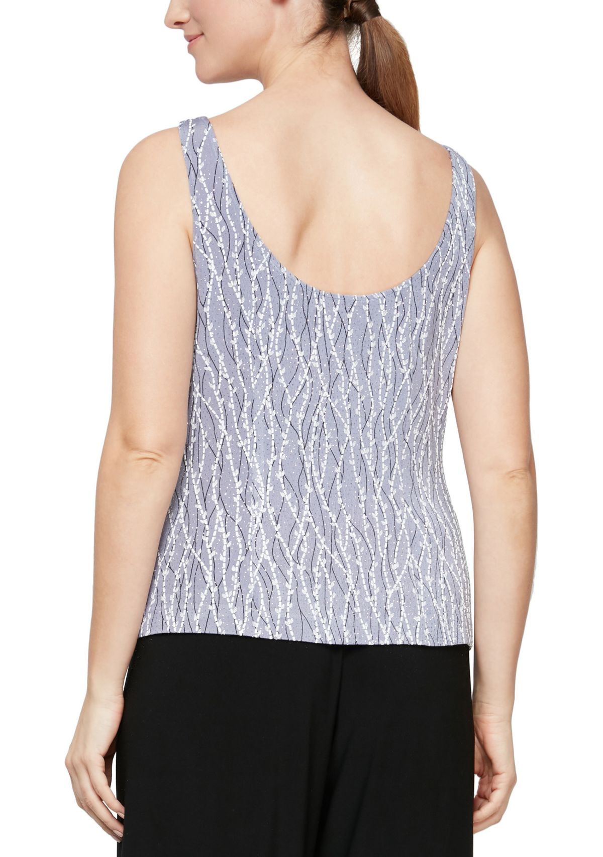 Printed Mandarin Neck Twinset