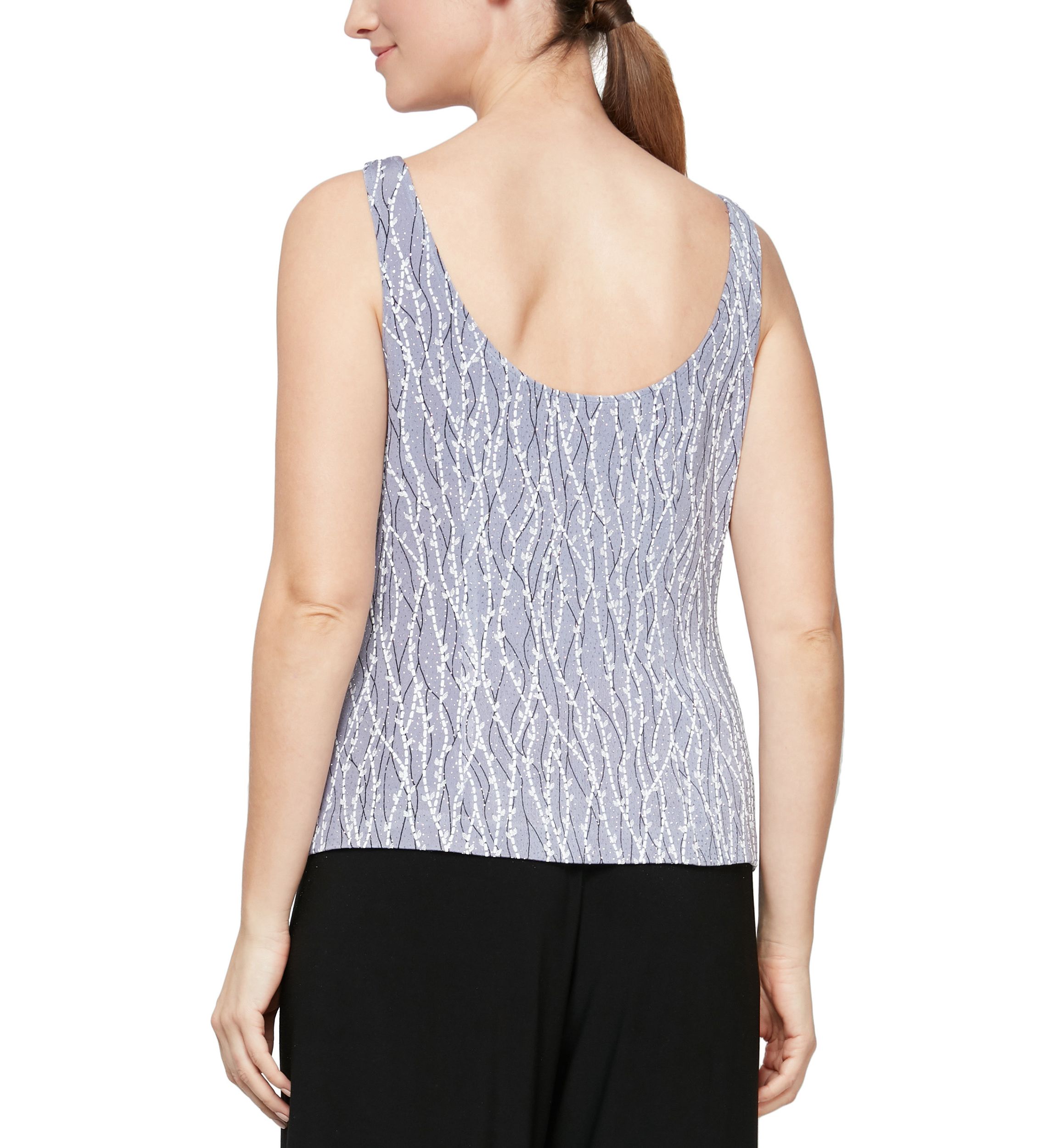 Printed Mandarin Neck Twinset