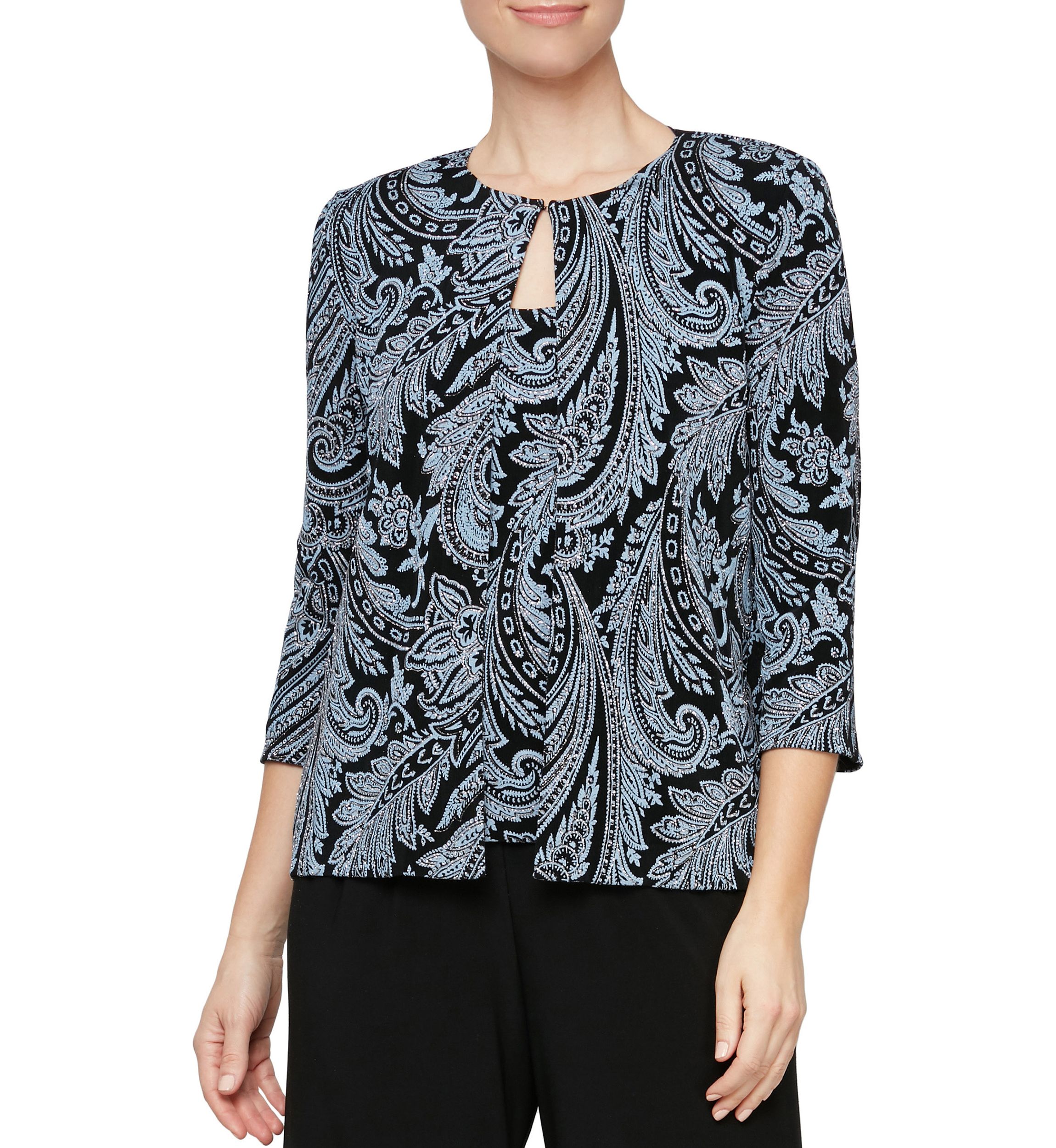 Womens Printed Twinset with Scoop Neck Tank