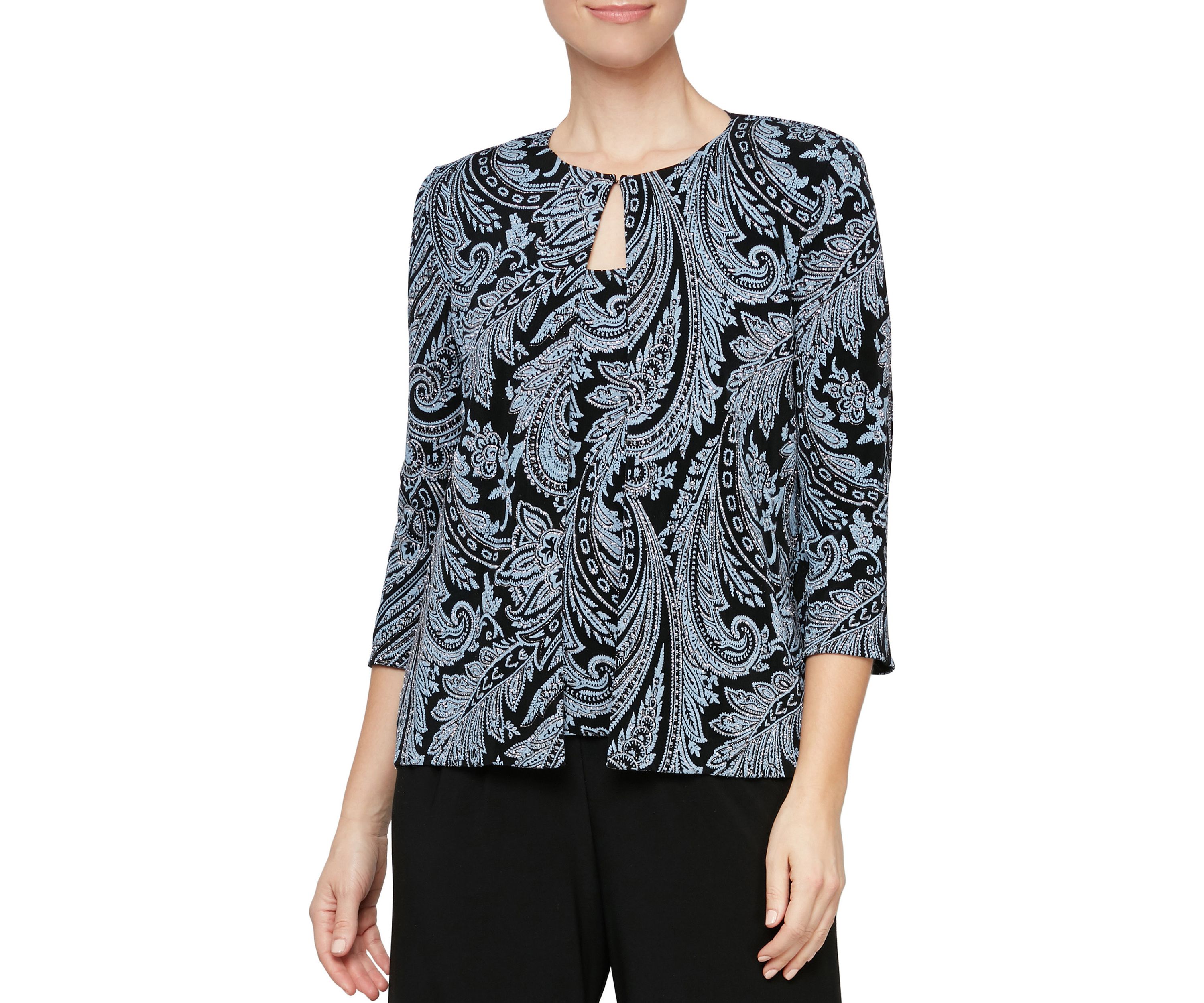 Womens Printed Twinset with Scoop Neck Tank