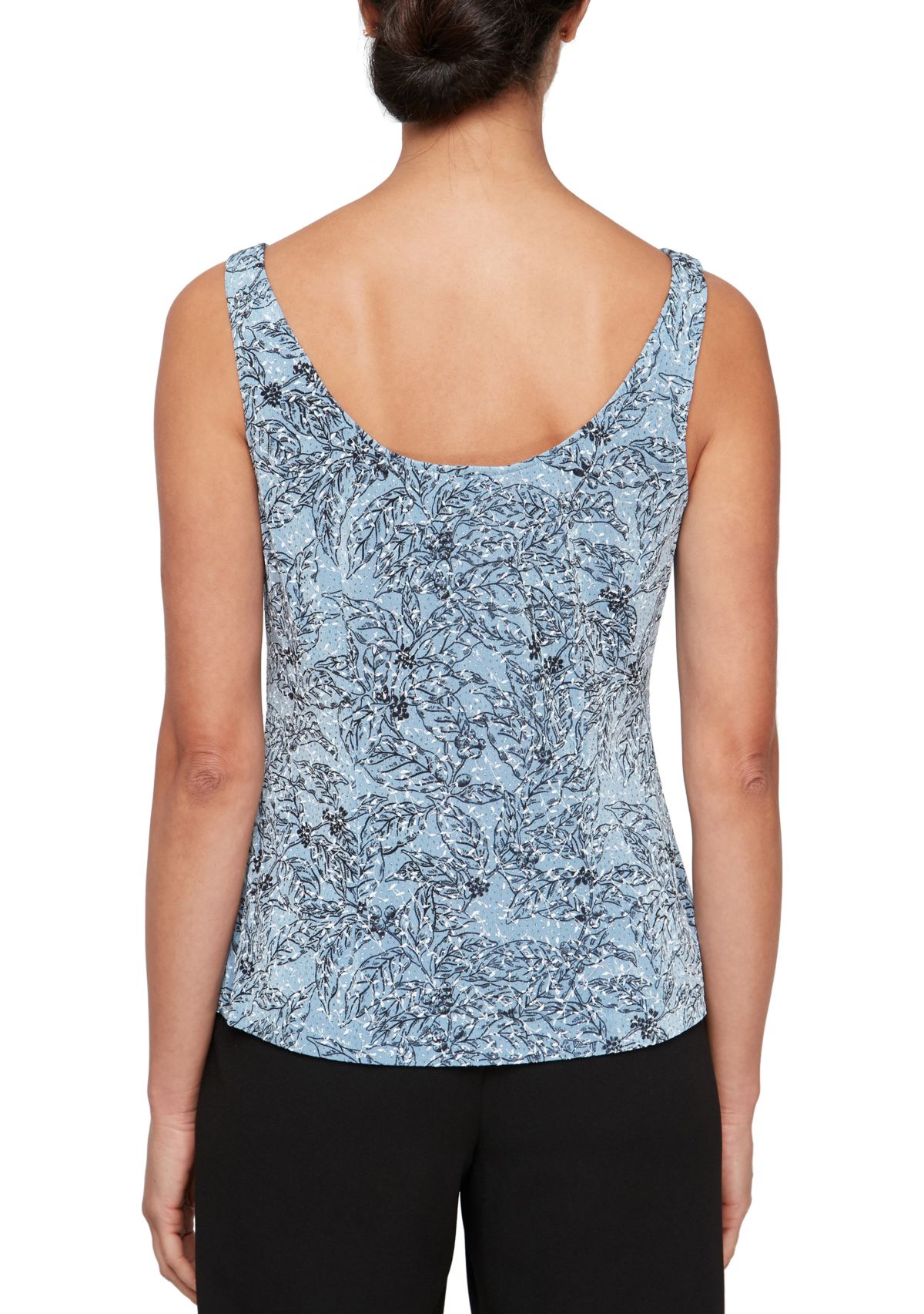 Womens 3/4 Sleeve Printed Twinset Top 