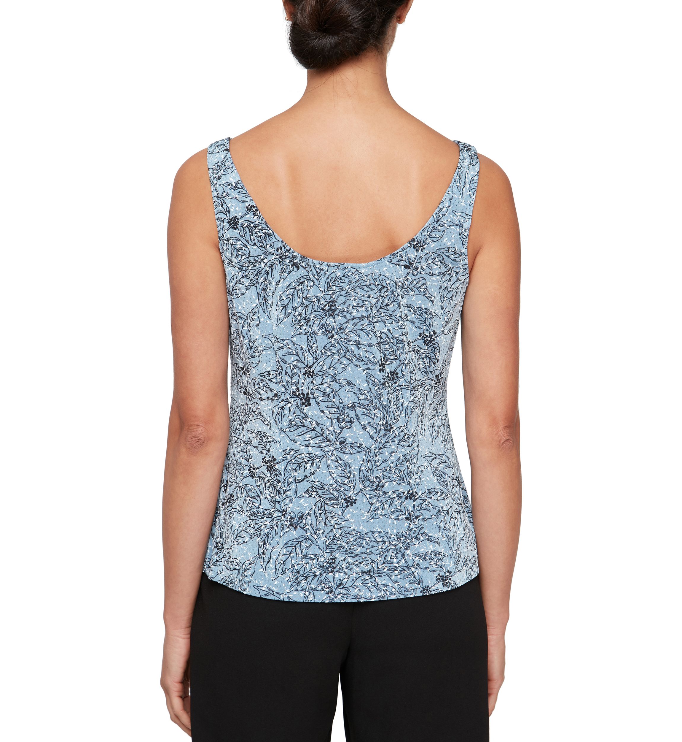 Womens 3/4 Sleeve Printed Twinset Top 