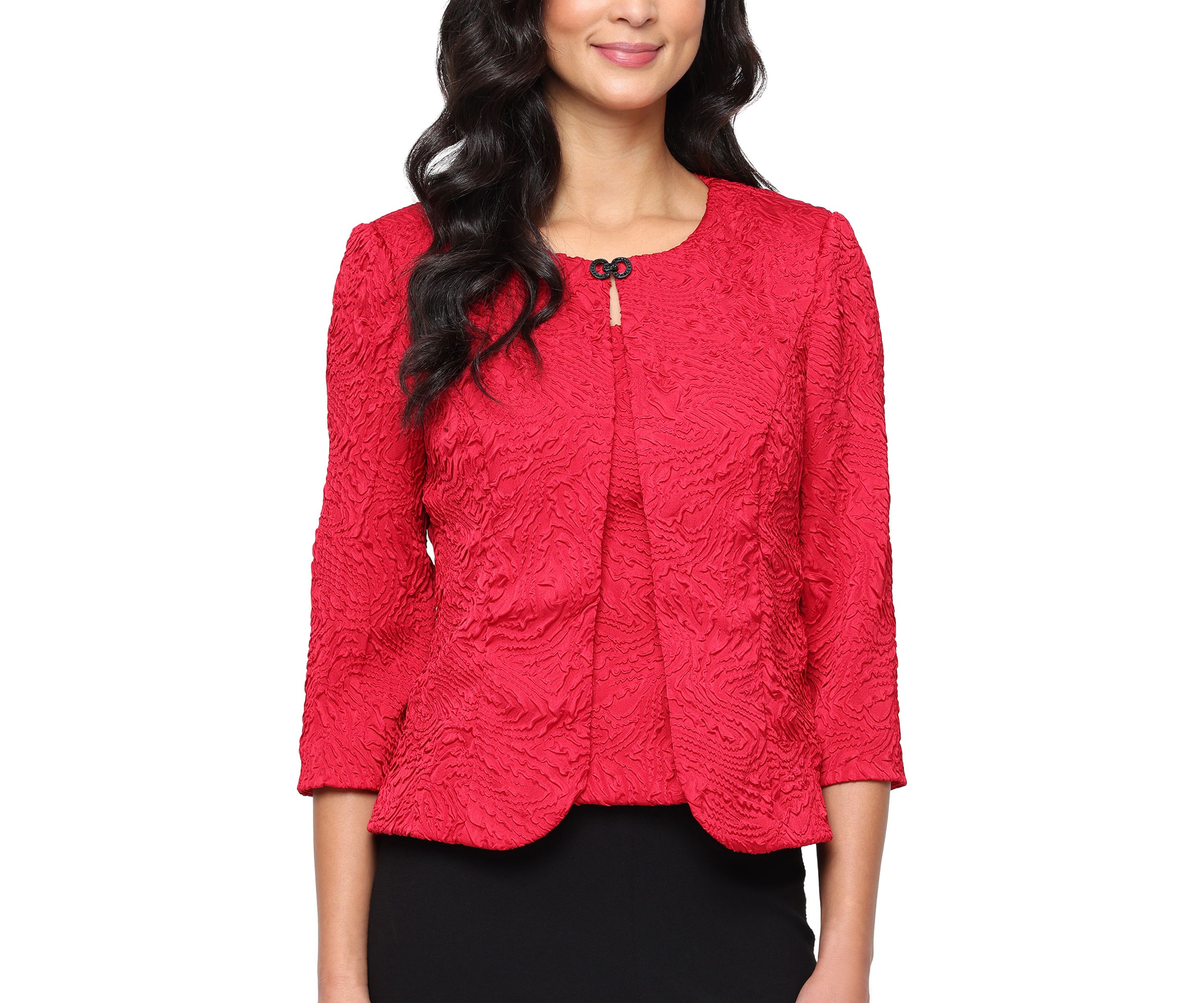 Womens Texture Jacquard 2-Piece Twinset 
