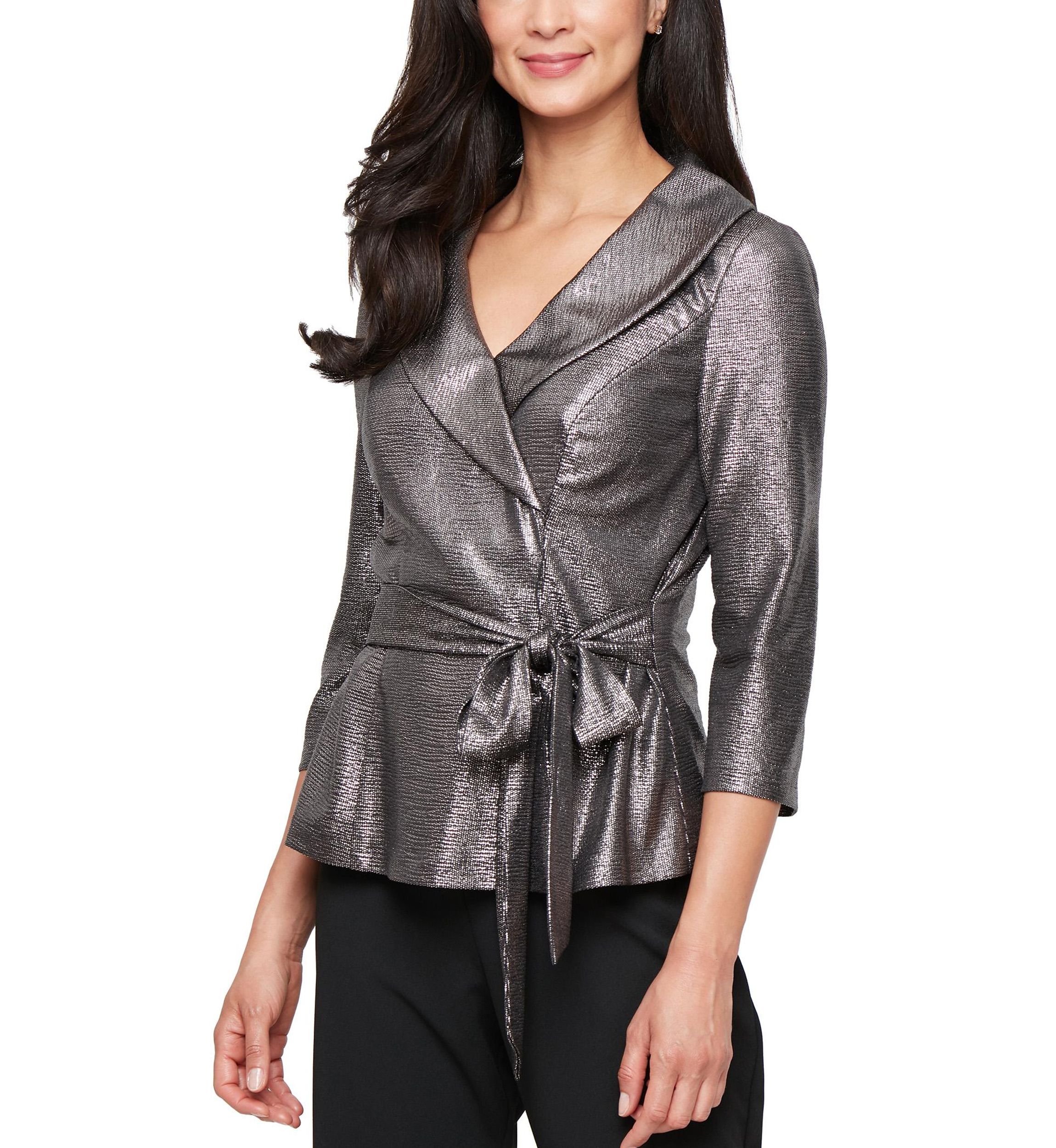 Womens 3/4 Sleeve Blouse With Collar