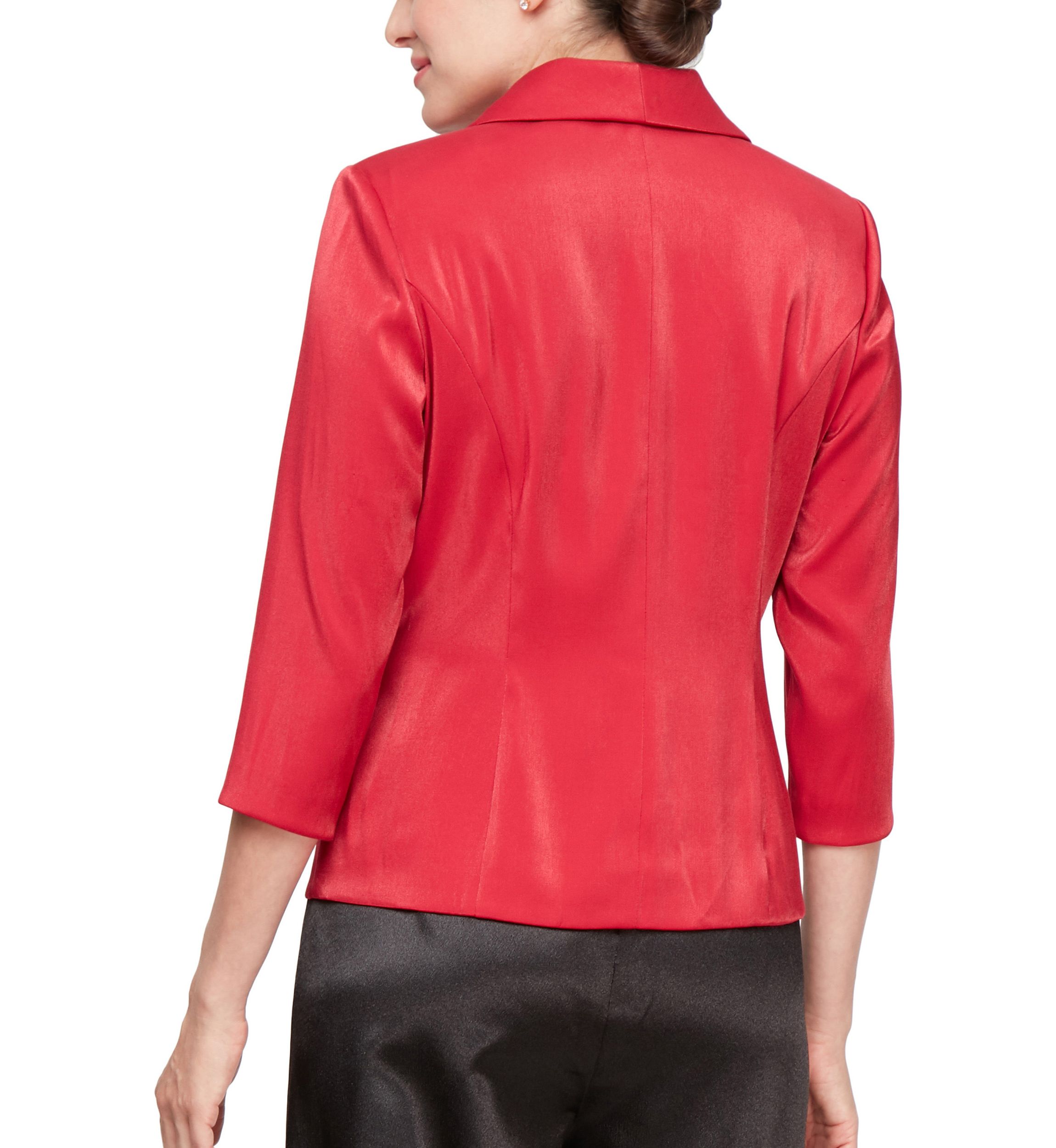 Womens Solid Taffeta Wrapped Top