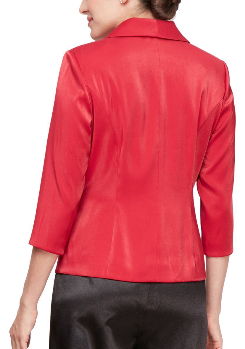 Womens Solid Taffeta Wrapped Top