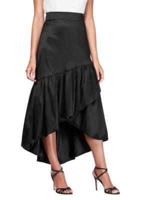 High Low Overlay Ruffle Skirt