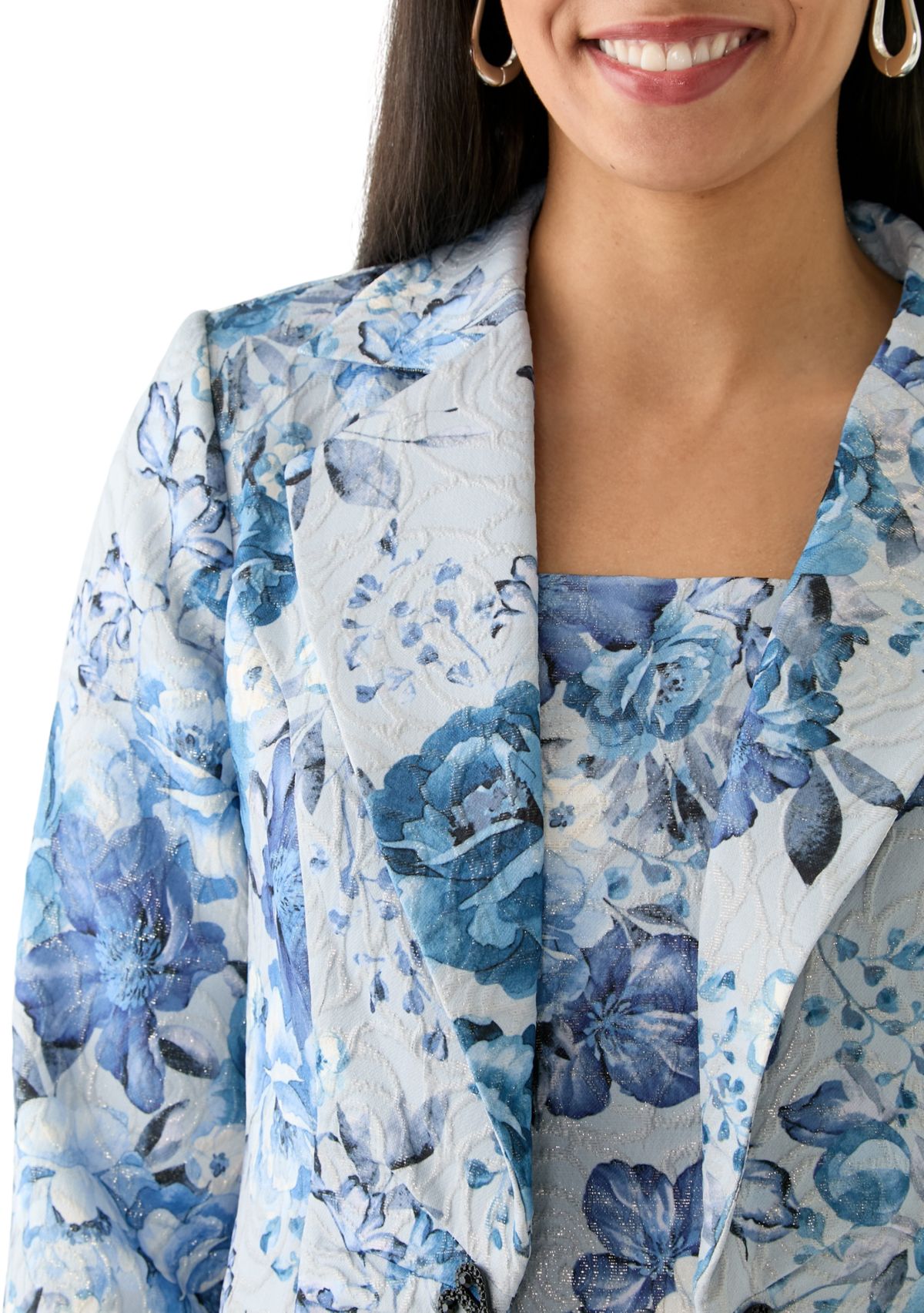 Womens Floral Printed 2Fer Top