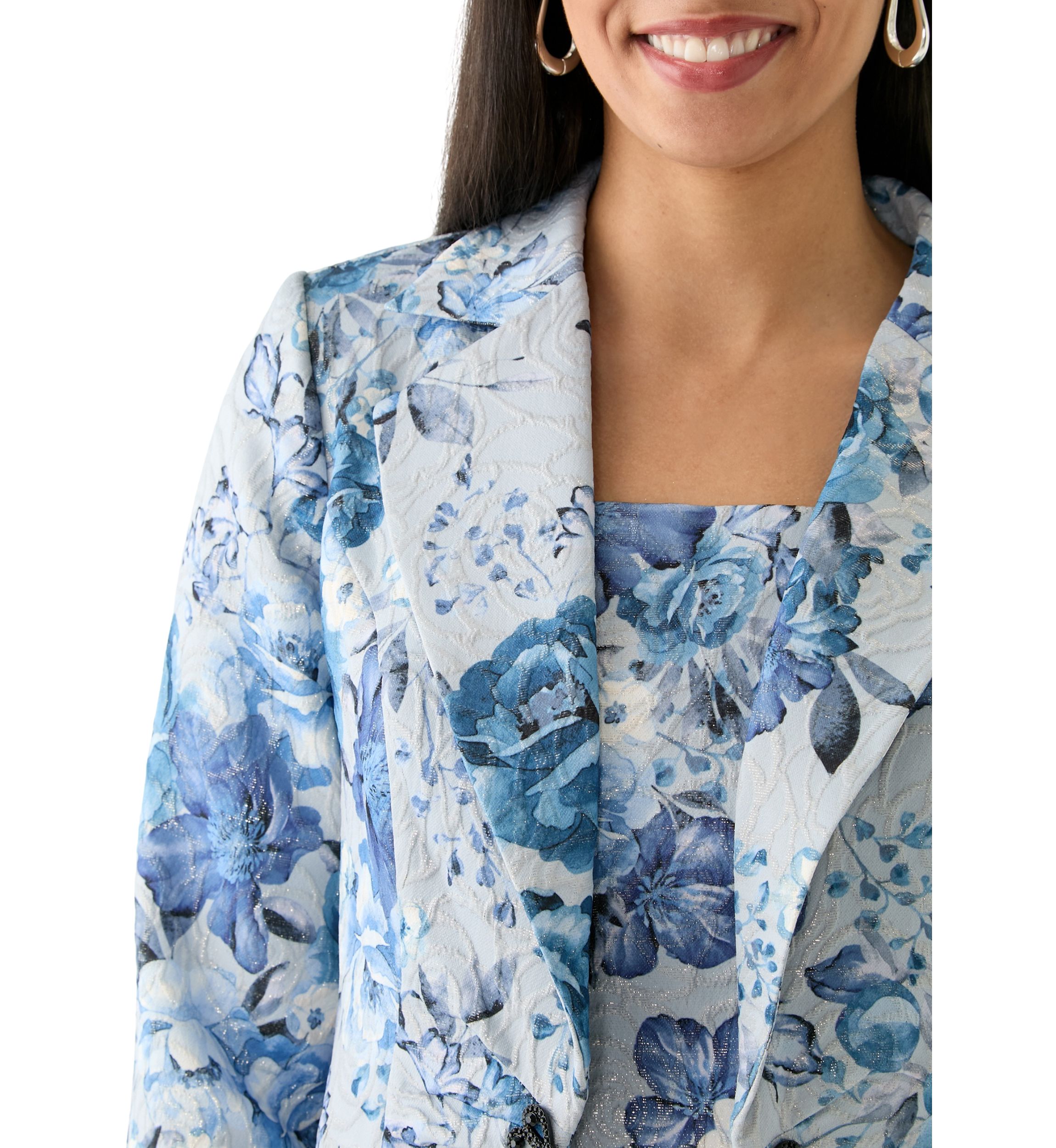 Womens Floral Printed 2Fer Top