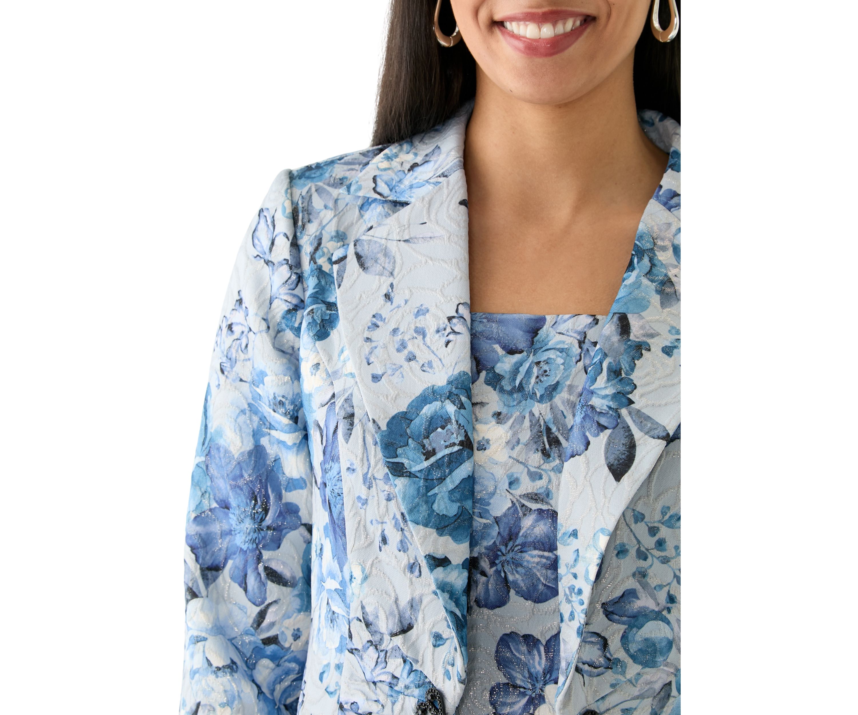 Womens Floral Printed 2Fer Top