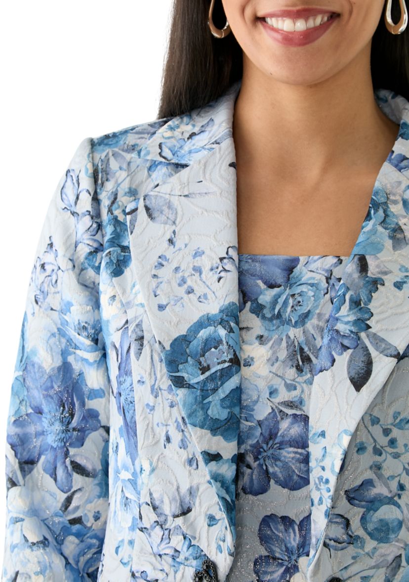 Womens Floral Printed 2Fer Top